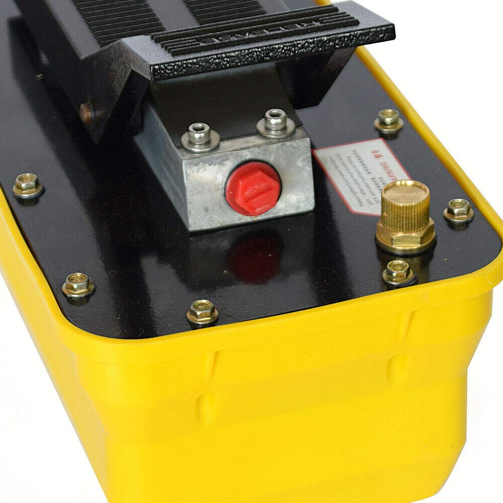 **Eapmic 10000PSI Air Hydraulic Pump with 2.3L Reservoir - Single Acting Foot Actuated Hydraulic Pump with Air Hose for Heavy Machinery, Auto Repair & Industrial Use**    *(Perfect for Hydraulic Presses, Lifting Equipment, and Vehicle Maintenance in Workshops & Garages)*