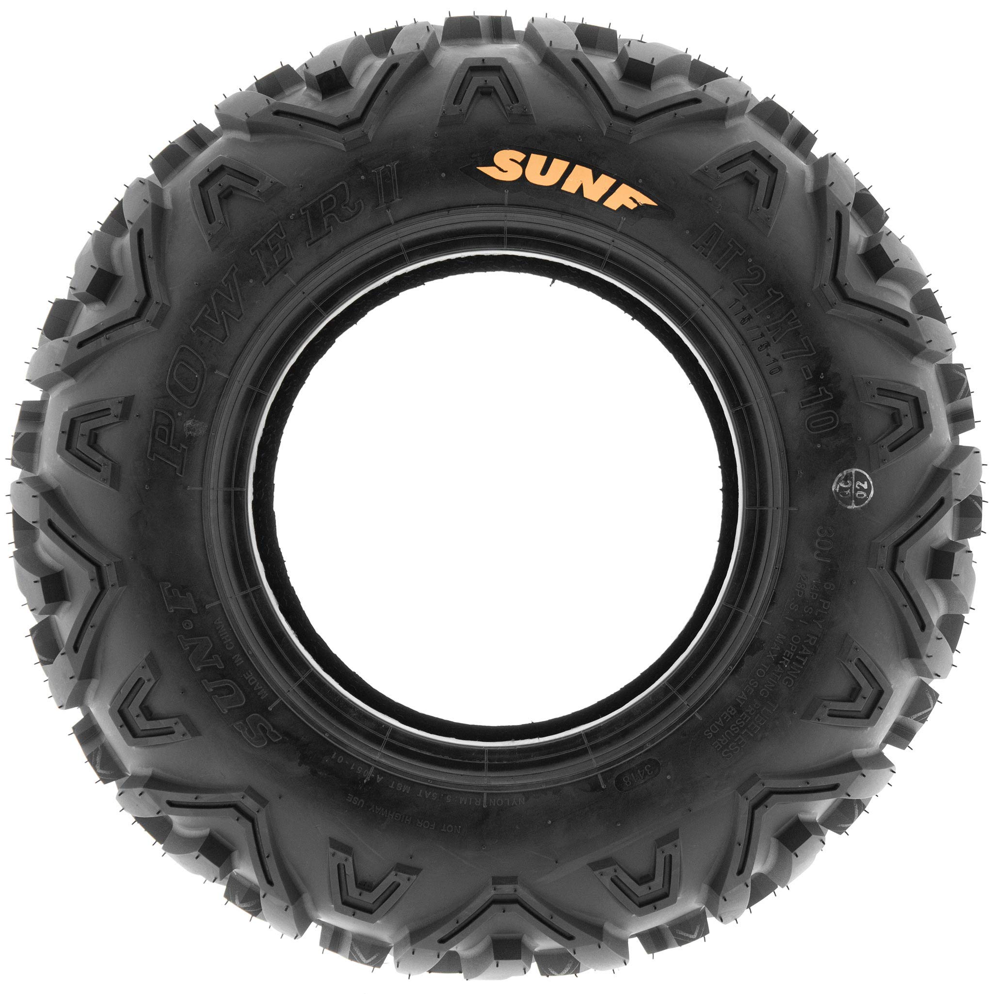 SunF 19x7-8 19x7x8 All Terrain Tires for ATV/UTV - 6 PR Tubeless Off-Road Tires (A051 POWER II) - Perfect for Mud, Sand & Trail Riding