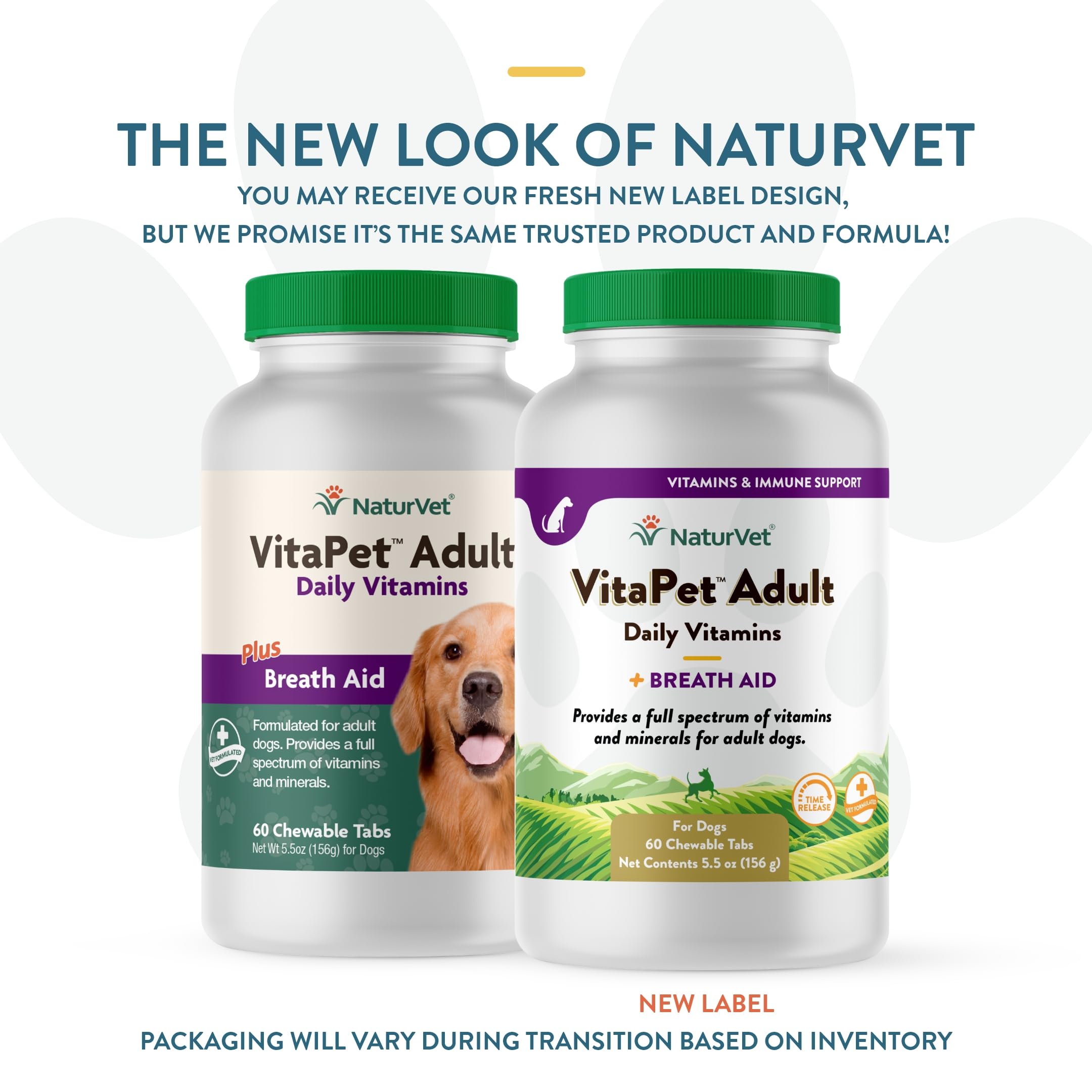 NaturVet VitaPet Adult Daily Multivitamin for Dogs with Breath Freshener - Complete Vitamin & Mineral Supplement with Omega-6, Parsley - Supports Overall Health for Dogs 1+ Years (60 Count) - Perfect for Daily Nutrition & Oral Care