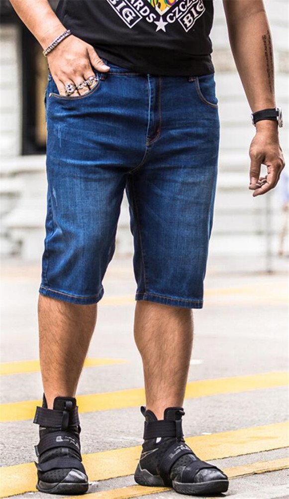 **Men's Plus Size Denim Shorts - Classic Casual Loose Fit Jean Shorts for Summer | Comfortable & Stylish for Outdoor Activities, Beach, and Travel**