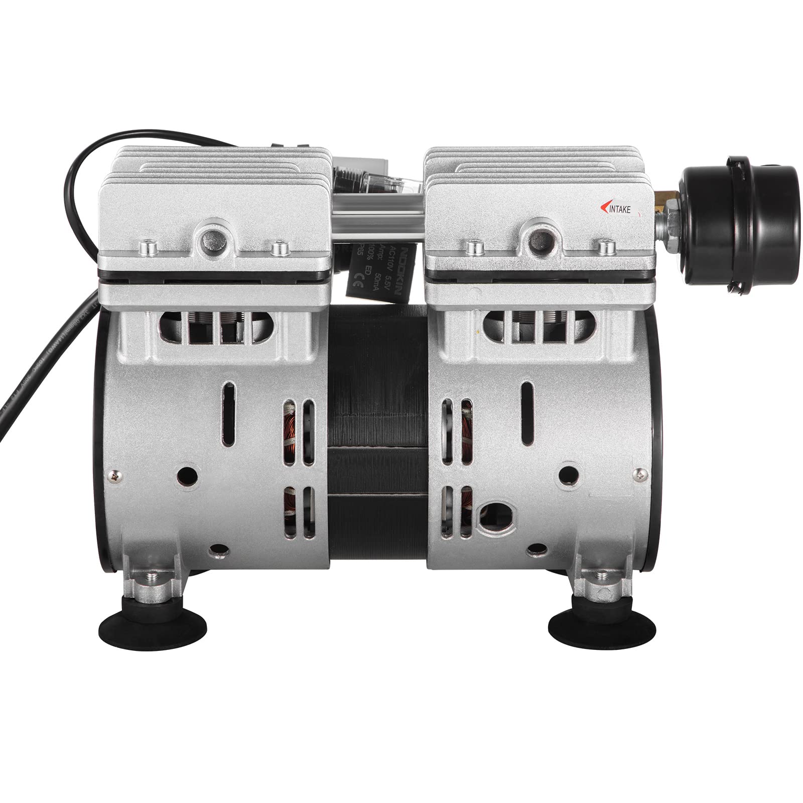 VEVOR 550W Pond Aerator with 5.2CFM Airflow - Covers Up to 3 Acres & 50ft Depth - Includes 3/4 HP Timer & Valves - Powerful Air Compressor for Deep Water Oxygen Circulation - Ideal for Lakes, Ponds & Large Water Features - Black (No Diffuser Included) - Perfect for Improving Water Quality & Supporting Aquatic Life