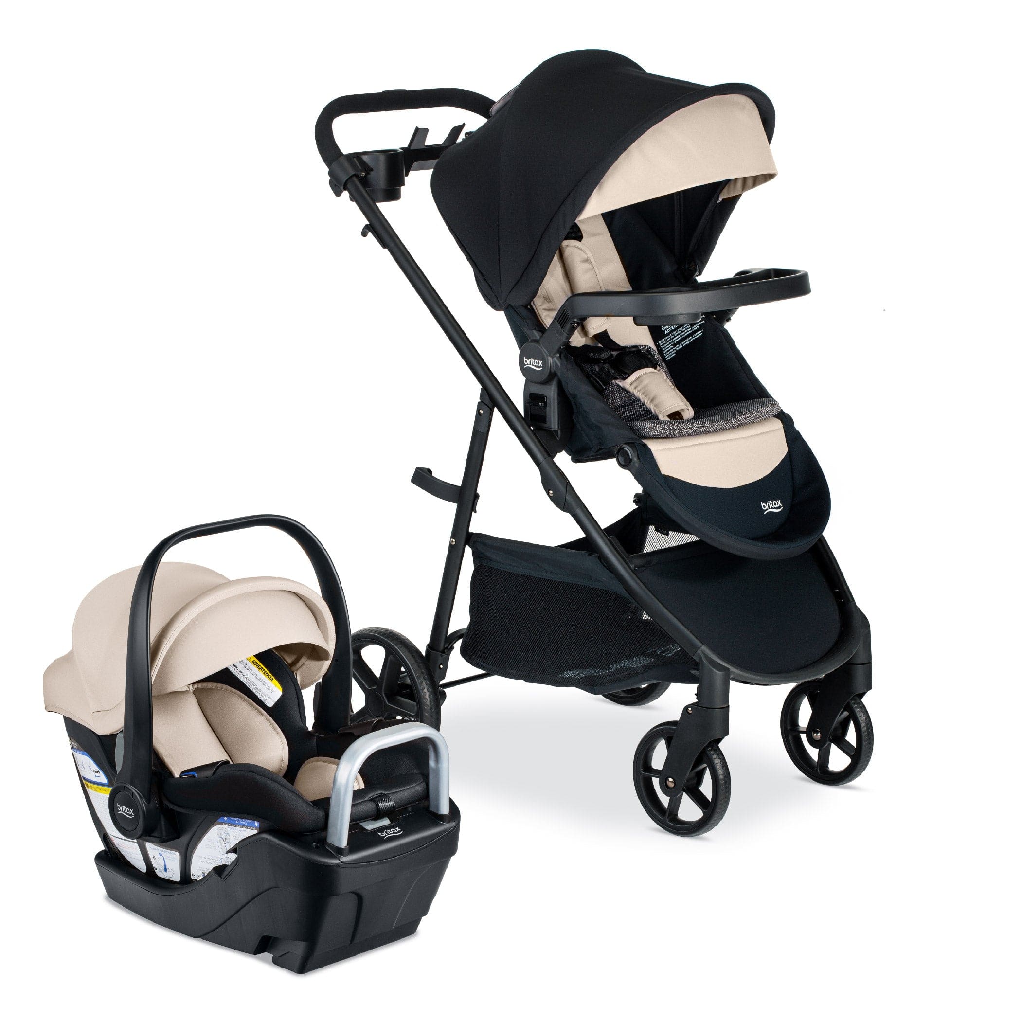 Britax Willow Brook S+ Travel System - Lightweight Stroller & Infant Car Seat Combo for Safe & Comfortable Baby Travel - Perfect for Shopping, Walks & Family Outings
