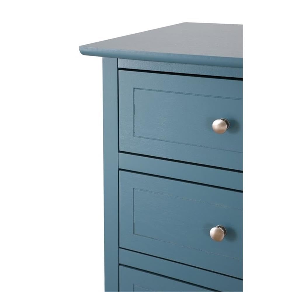 Glory Furniture Daniel 3-Drawer Nightstand in Teal - Modern Bedside Table for Bedroom, Guest Room & Nursery Storage