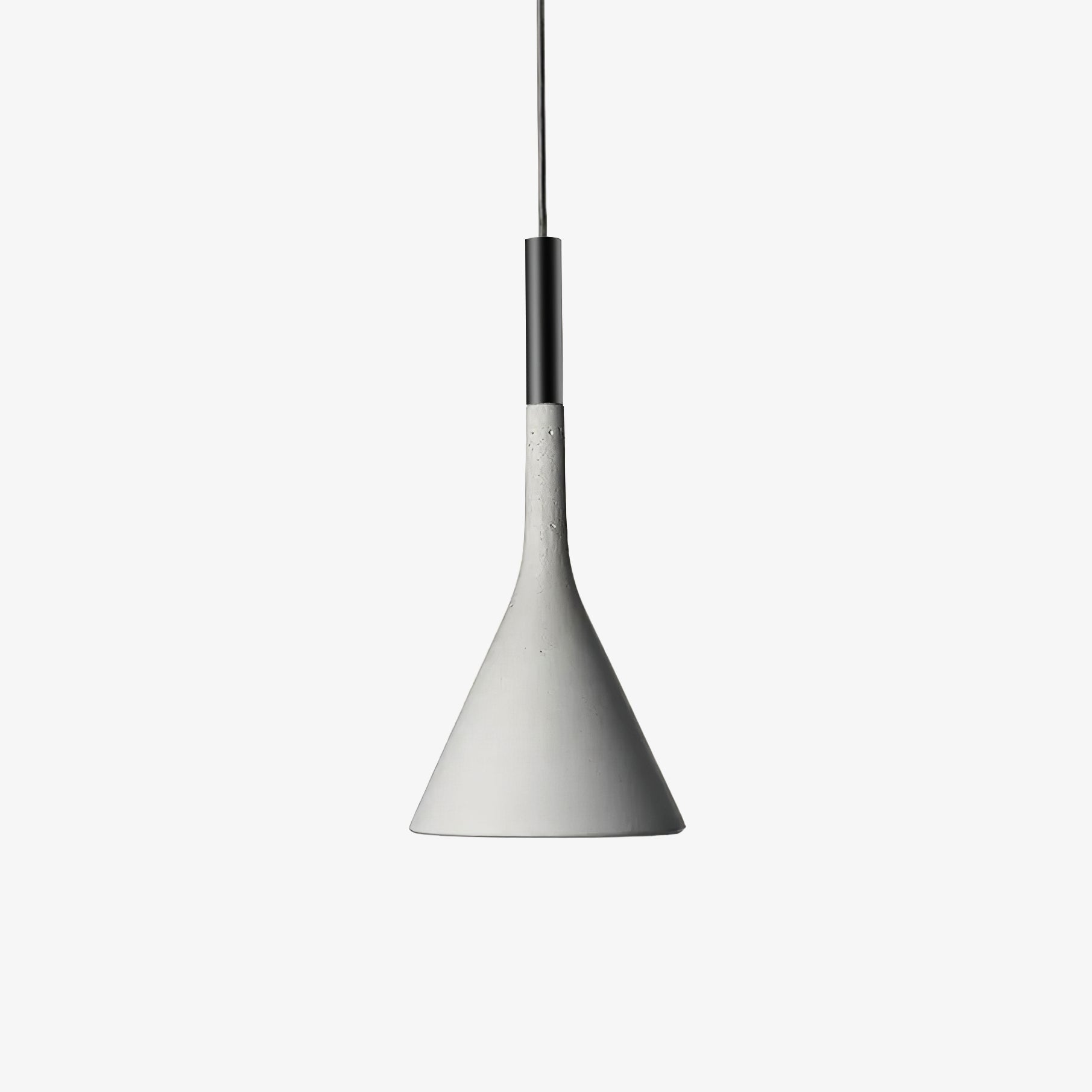 Modern Conical Concrete Pendant Light - Industrial Style Hanging Lamp for Kitchen Island, Dining Room & Living Room Decor