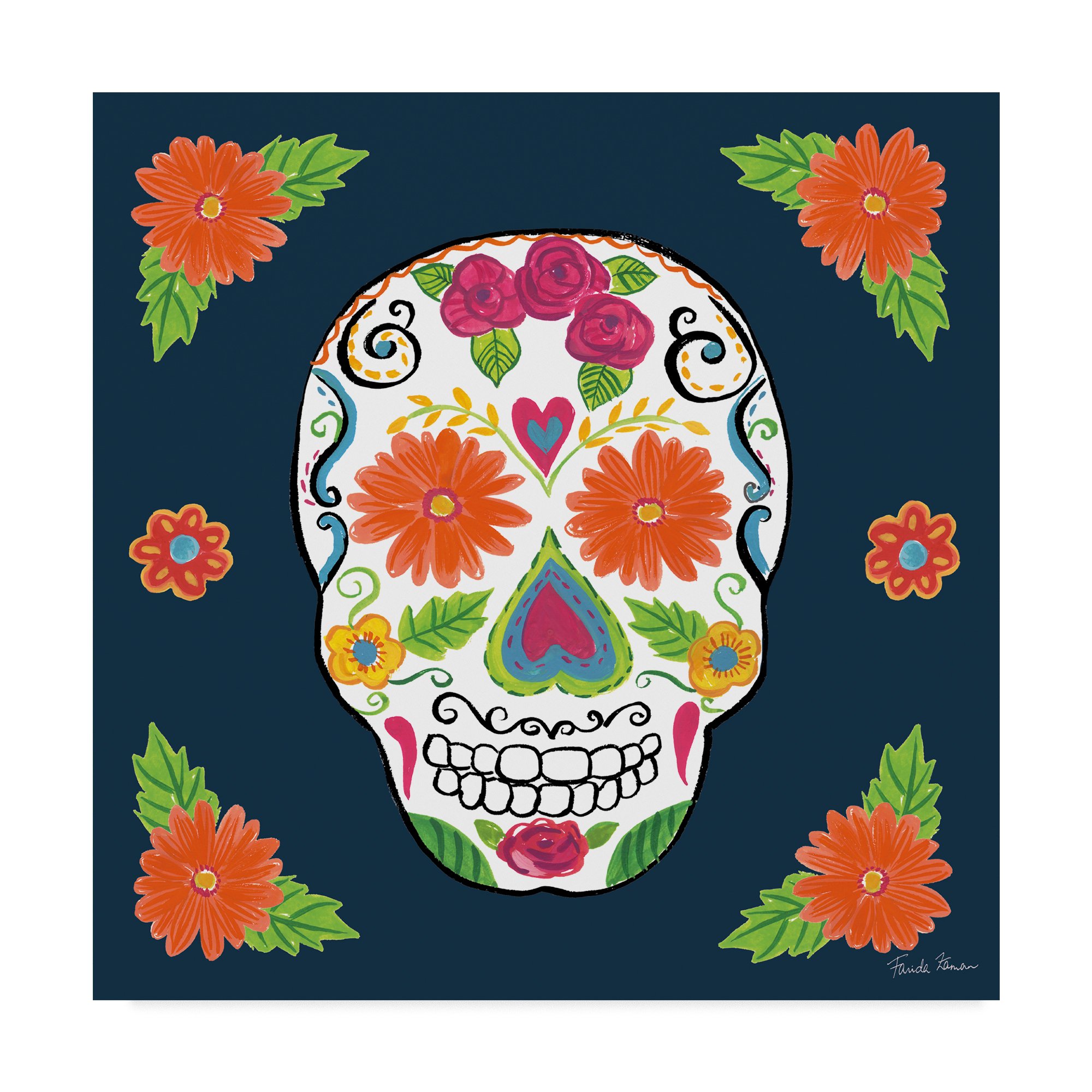 Trademark Fine Art Farida Zaman Multicolor Wall Decor - Elegant Home & Office Decoration for Living Room, Bedroom, Dining Area