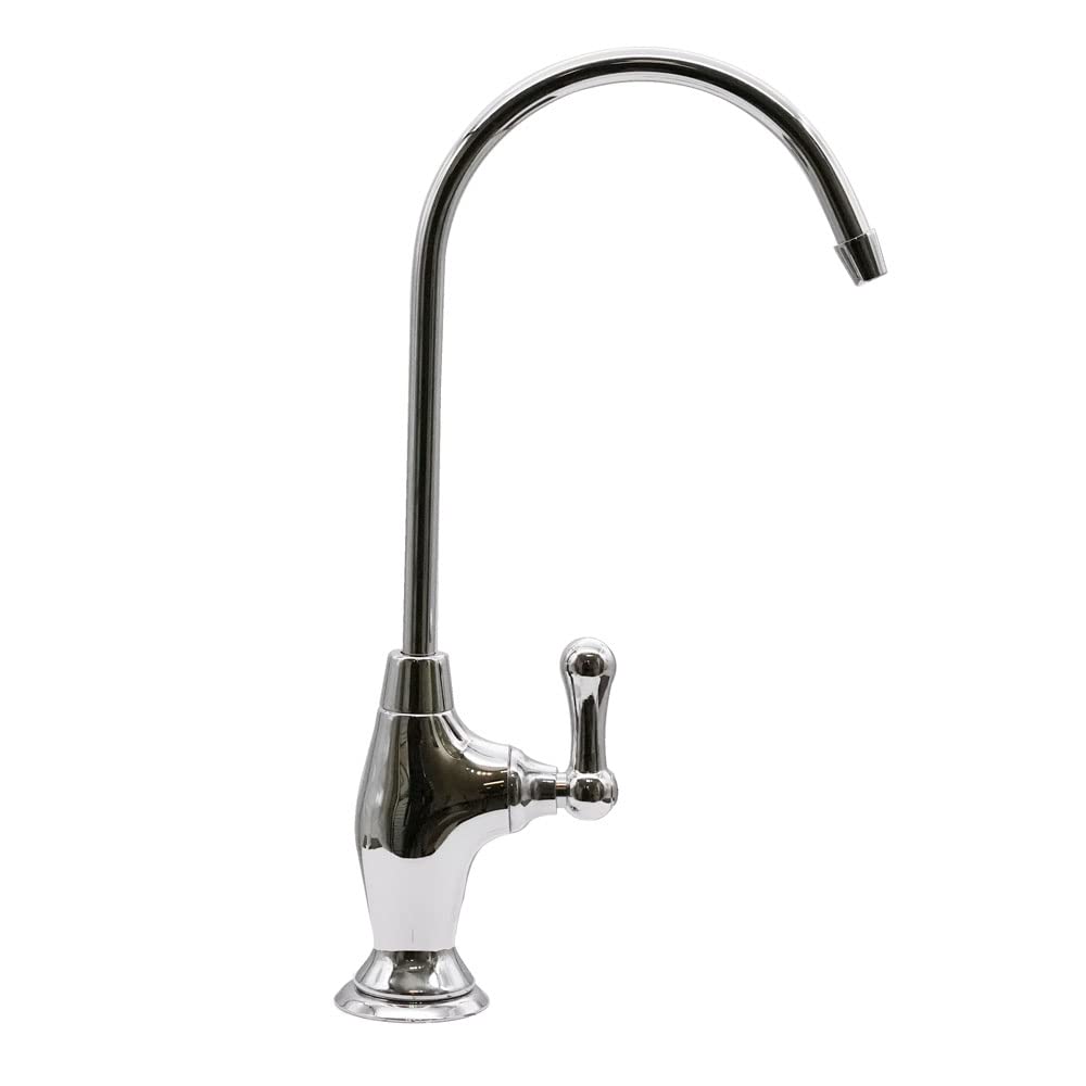 Westbrass CO129-26 10-Inch Cold Water Dispenser Faucet Kit with Under Sink Filter & 2 Replacement Cartridges - Polished Chrome Finish for Kitchen & Office Water Purification System