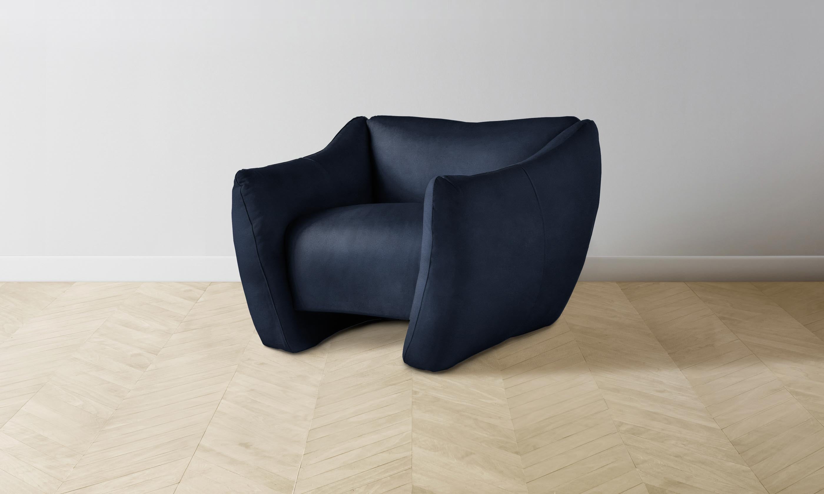 The Bond Chair - Premium Performance Velvet Upholstered Lounge Chair in Midnight Blue - Perfect for Living Rooms, Bedrooms, and Cozy Reading Nooks