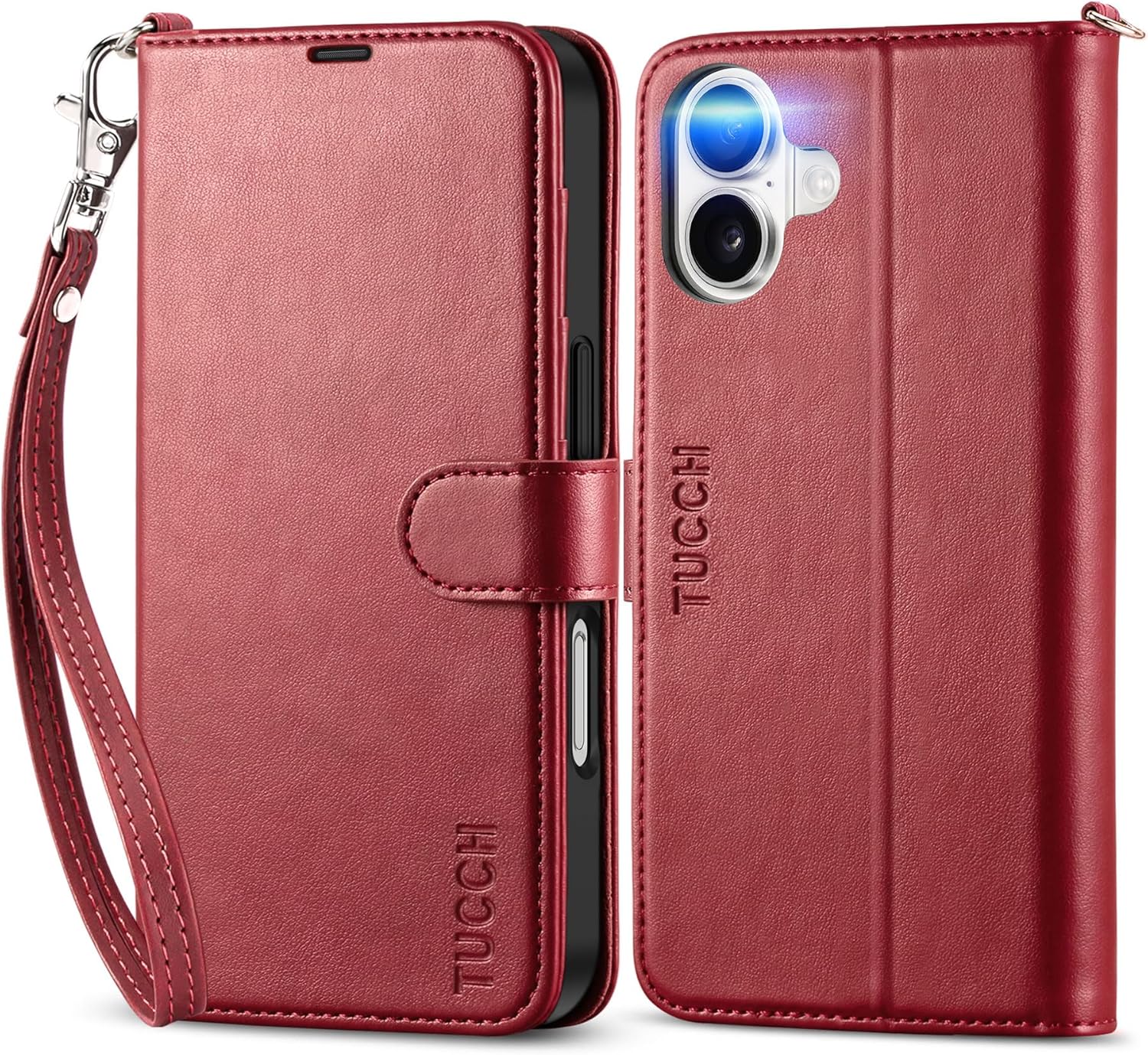 Premium iPhone 16 Leather Case with Magnetic Closure - Slim Protective Flip Cover (Black) | Perfect for Business Professionals & Daily Commuters