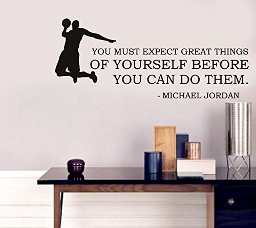 Inspirational Basketball Wall Decals - Motivational Sports Wall Art for Home & Gym Decor - Perfect for Bedrooms, Offices & Locker Rooms