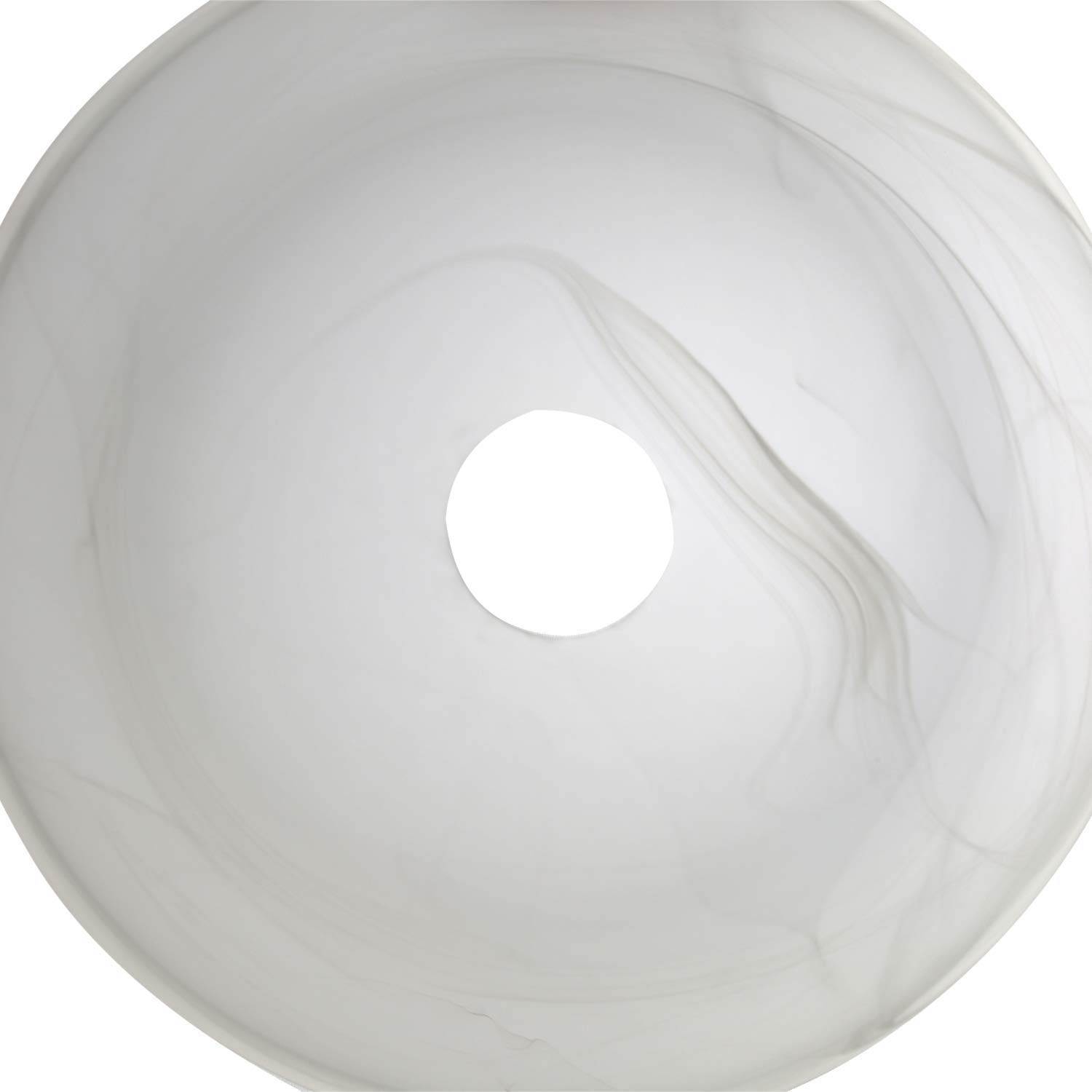 LIGHTACCENTS Alabaster White Glass Lamp Shade Replacement for Floor Lamps - Elegant Light Fixture Cover - Perfect for Living Room, Bedroom & Office Decor