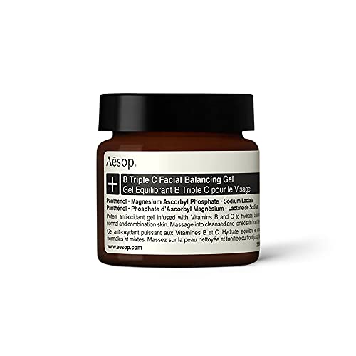 Aesop B Triple C Facial Balancing Gel | 2.0 fl oz Hydrating Moisturizer for Dry & Sensitive Skin | Gentle Cleansing Gel for All Skin Types | Paraben-Free, Cruelty-Free & Vegan Skincare for Men & Women | Perfect for Daily Hydration & Nighttime Skin Repair