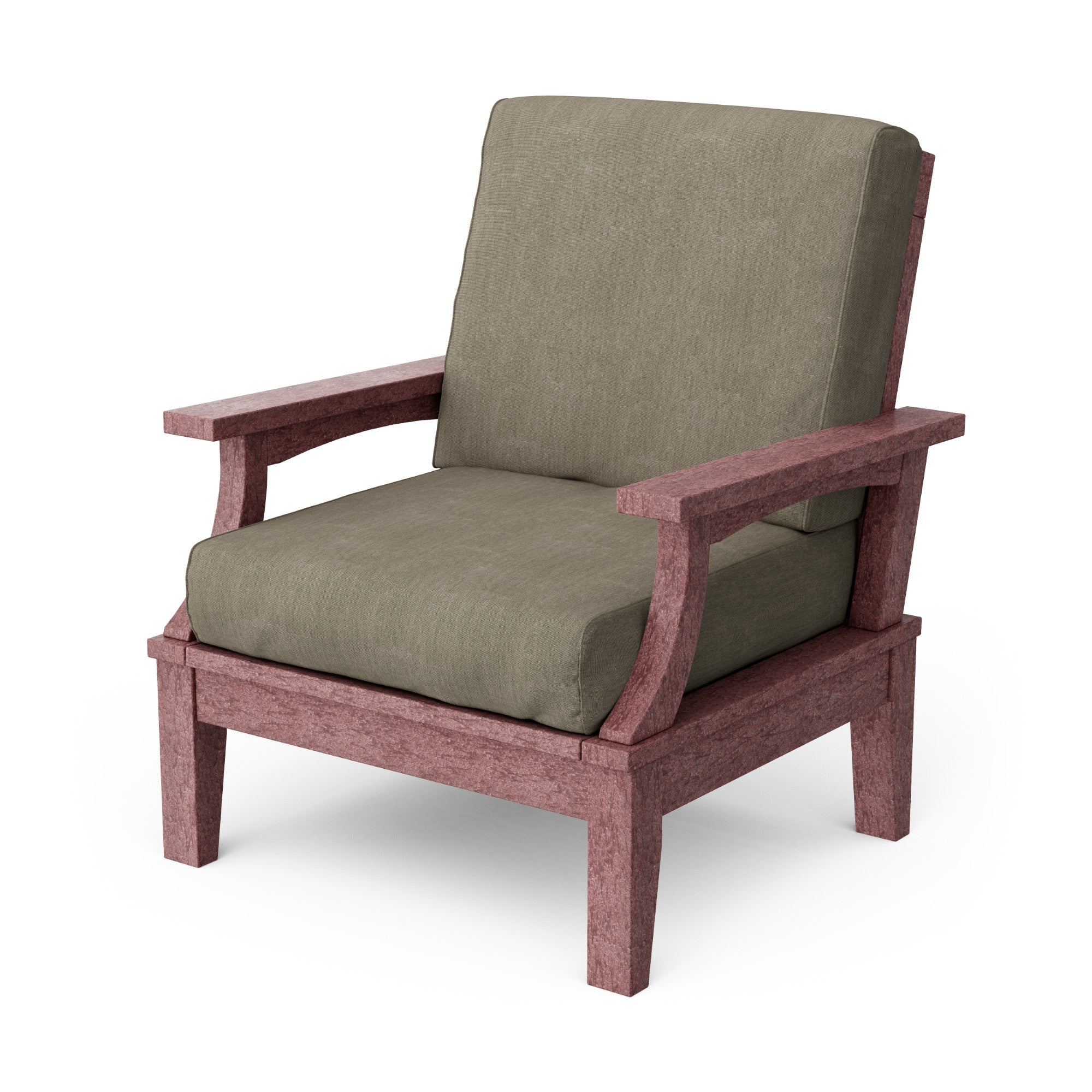 Heritage Deep Seating Patio Chair with Weather-Resistant Cushions - Outdoor Lounge Furniture for Garden, Poolside & Backyard Relaxation
