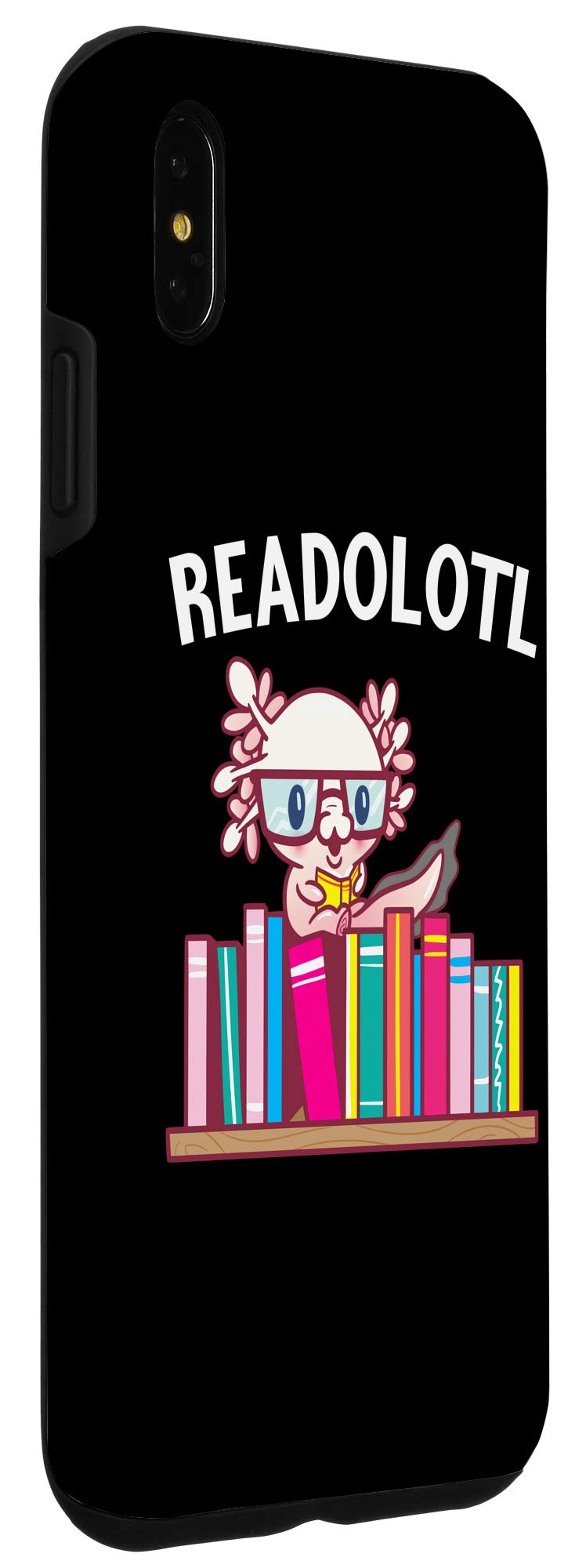 iPhone XS Max Cute Axolotl Phone Case - Durable Protective Cover with Unique Book Reading Design - Perfect Gift for Book Lovers & Girls - Ideal for Daily Use, School, Work & Travel