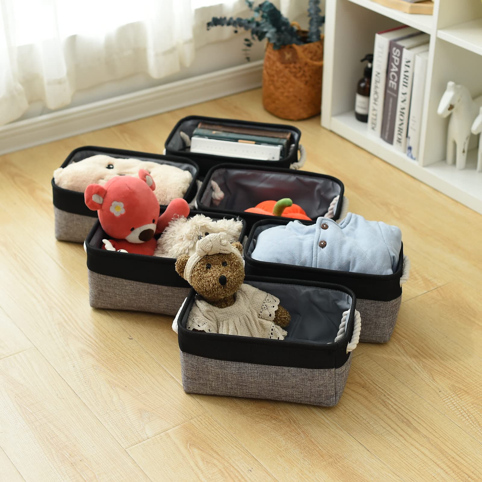 Fabric Storage Cubes with Handles - 11.8