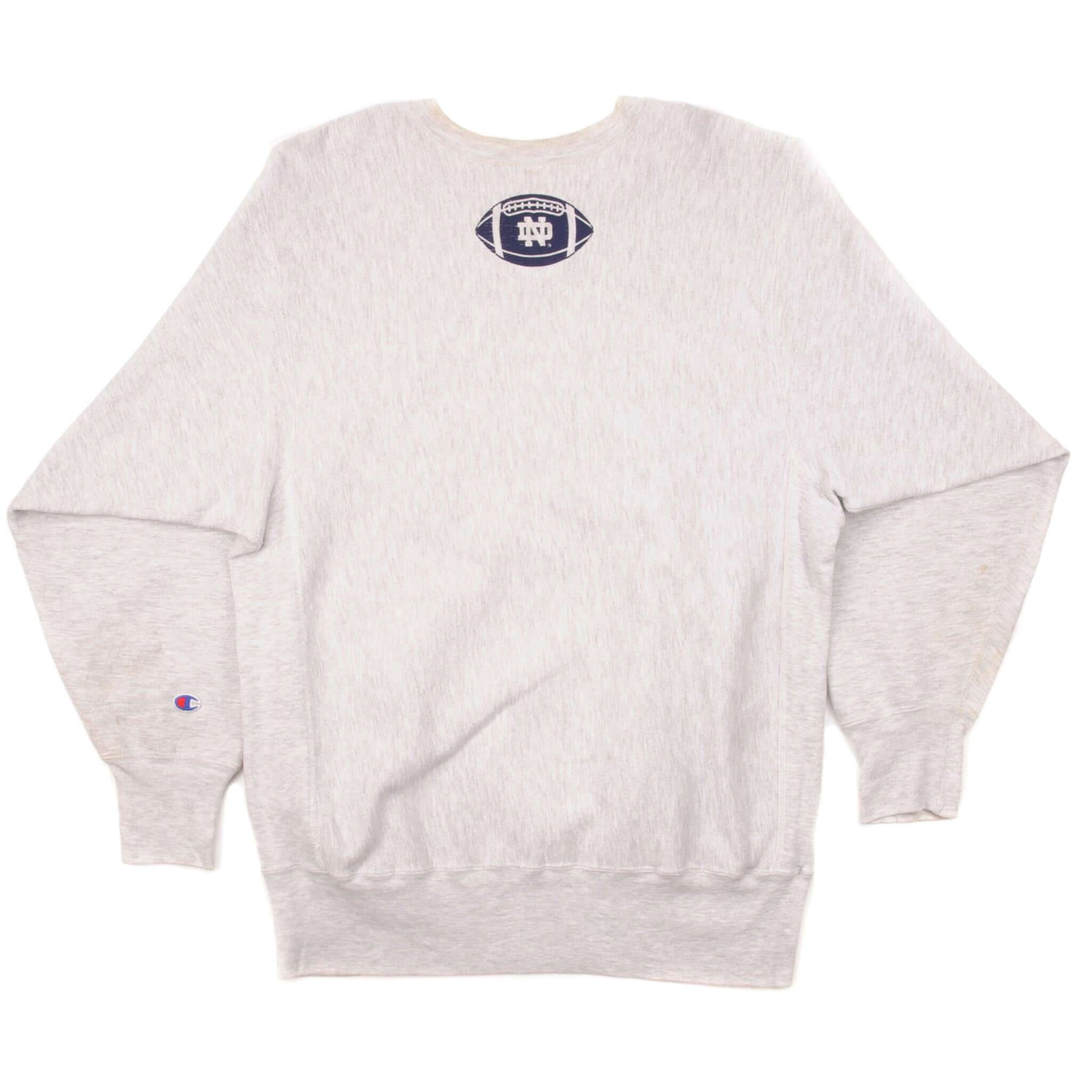 Vintage Champion Reverse Weave Notre Dame Football Sweatshirt 1990s Large - Retro College Sports Apparel for Game Day & Casual Wear