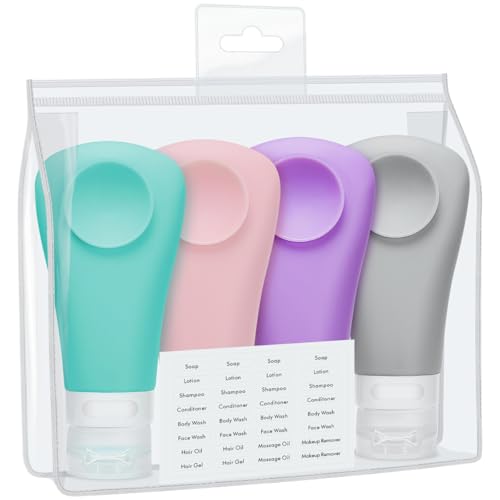 5-Pack Pink/Blue/Purple/Light Green/Clear Makeup Bag