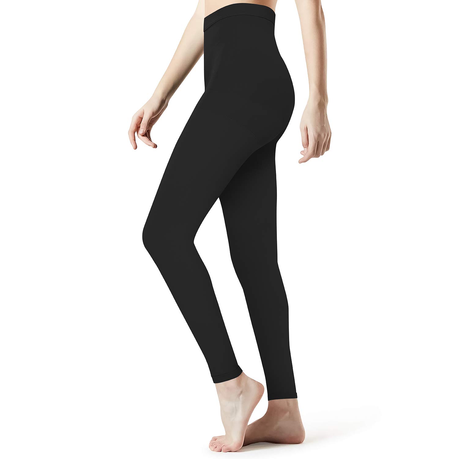 Firm Compression Stockings 20-30mmHg for Women & Men - Varicose Veins & Edema Relief, Black (Medical Support for Work & Travel)