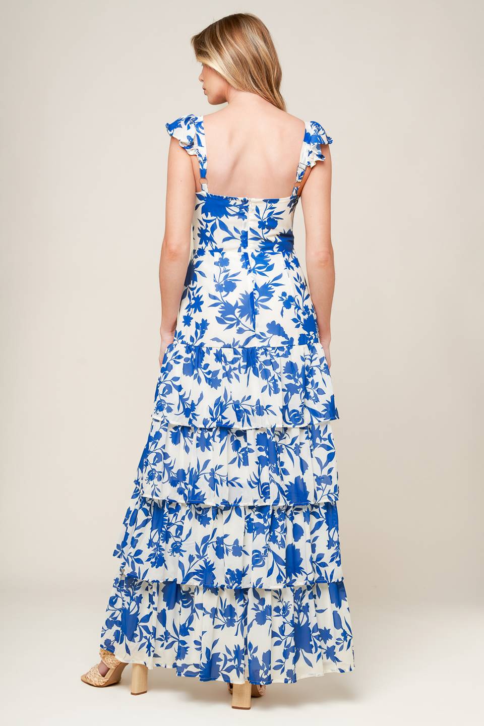 Bluebell Meadows Floral Maxi Dress - Women's Elegant Long Summer Dress for Beach, Wedding & Vacation | Lightweight & Comfortable