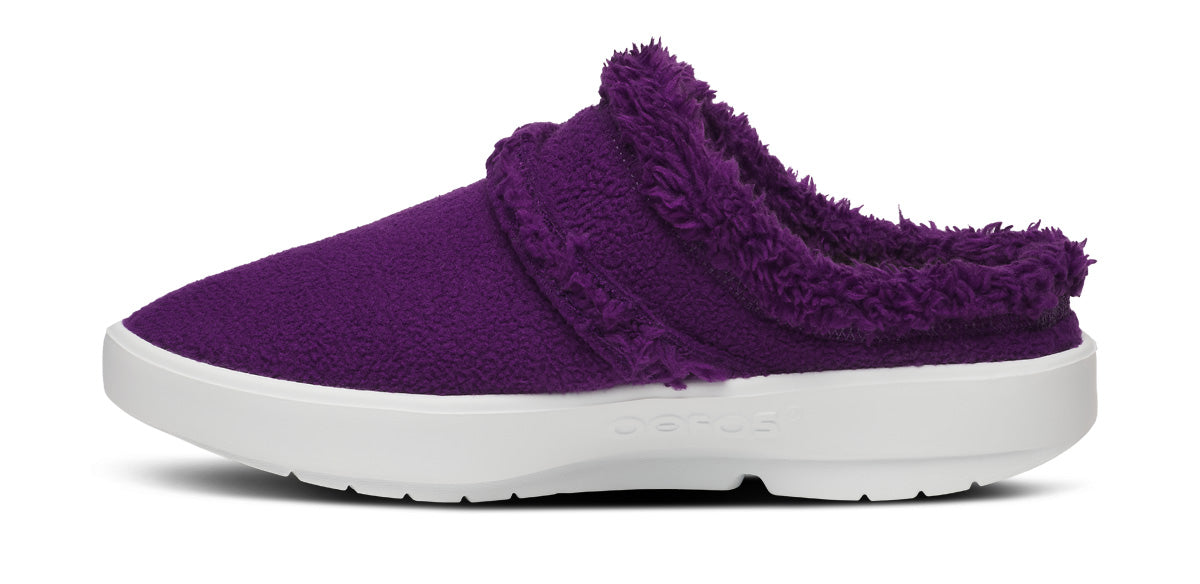 Women's Comfortable OOcoozie Mule Shoes - Amethyst Color Slip-On House Slippers for Relaxing at Home, Spa & Lounge Wear