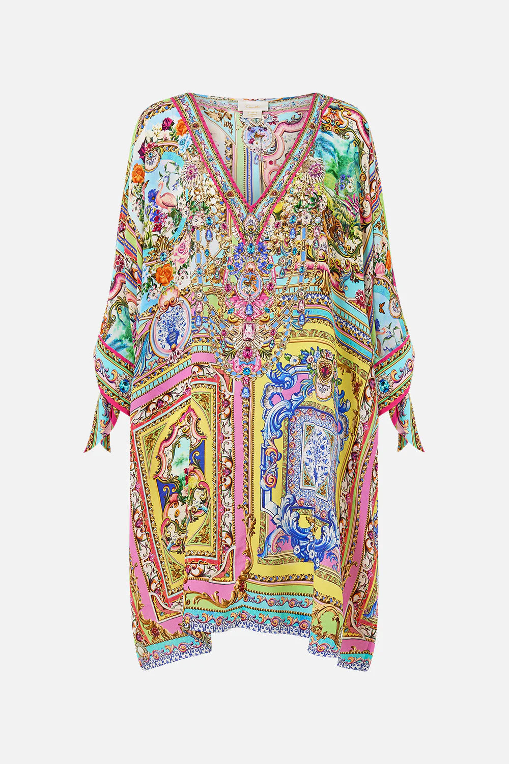 Stylish Short Sleeve V Neck Kaftan Dress - Flowy Summer Boho Maxi Dress for Women | Perfect for Beach Vacations, Pool Parties & Casual Outings