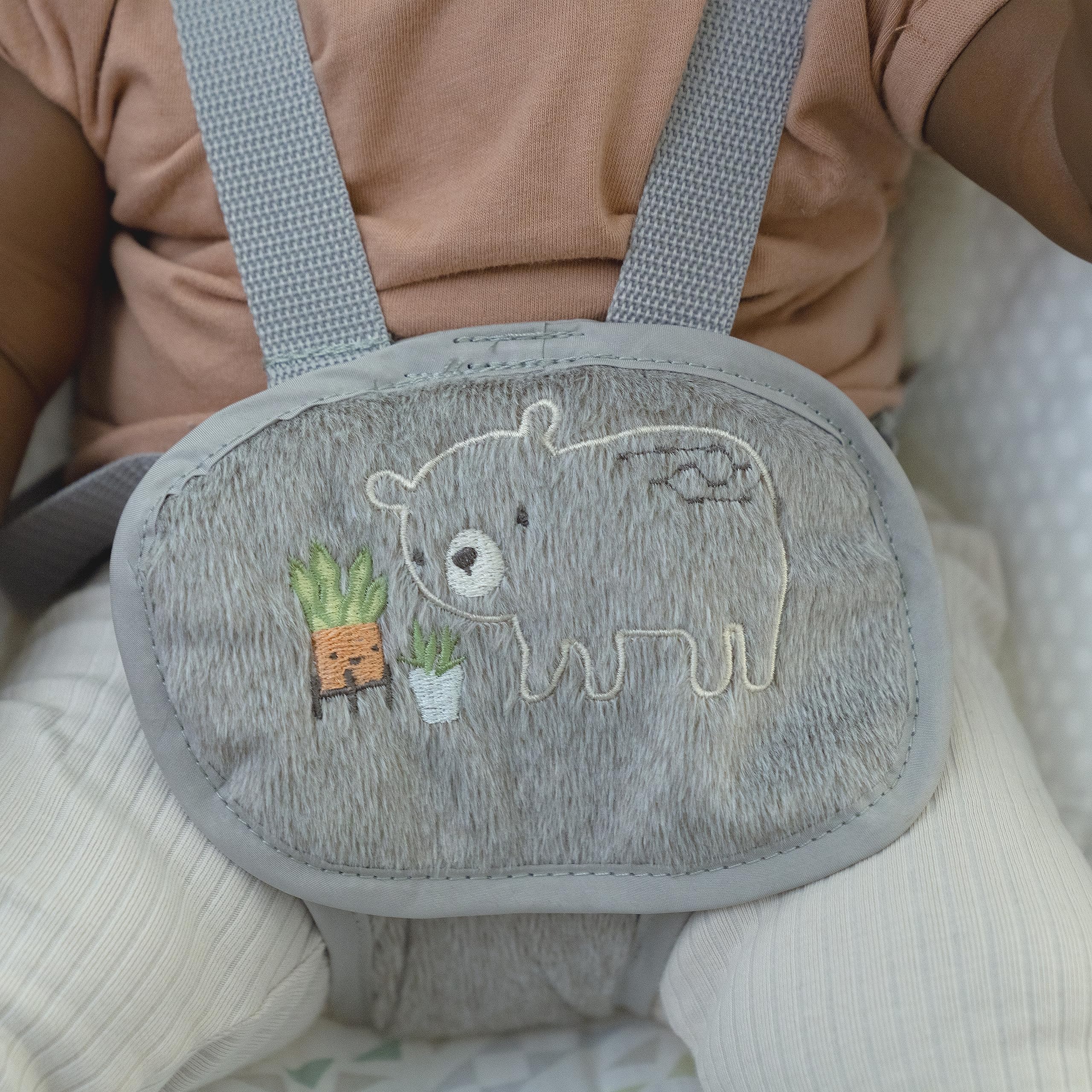 Ingenuity InLighten Soothing Swing & Rocker - Vibrating Baby Seat with Soothing Sounds & Lights for Newborns & Infants - Perfect for Nursery, Bedroom & Playtime (Nate)