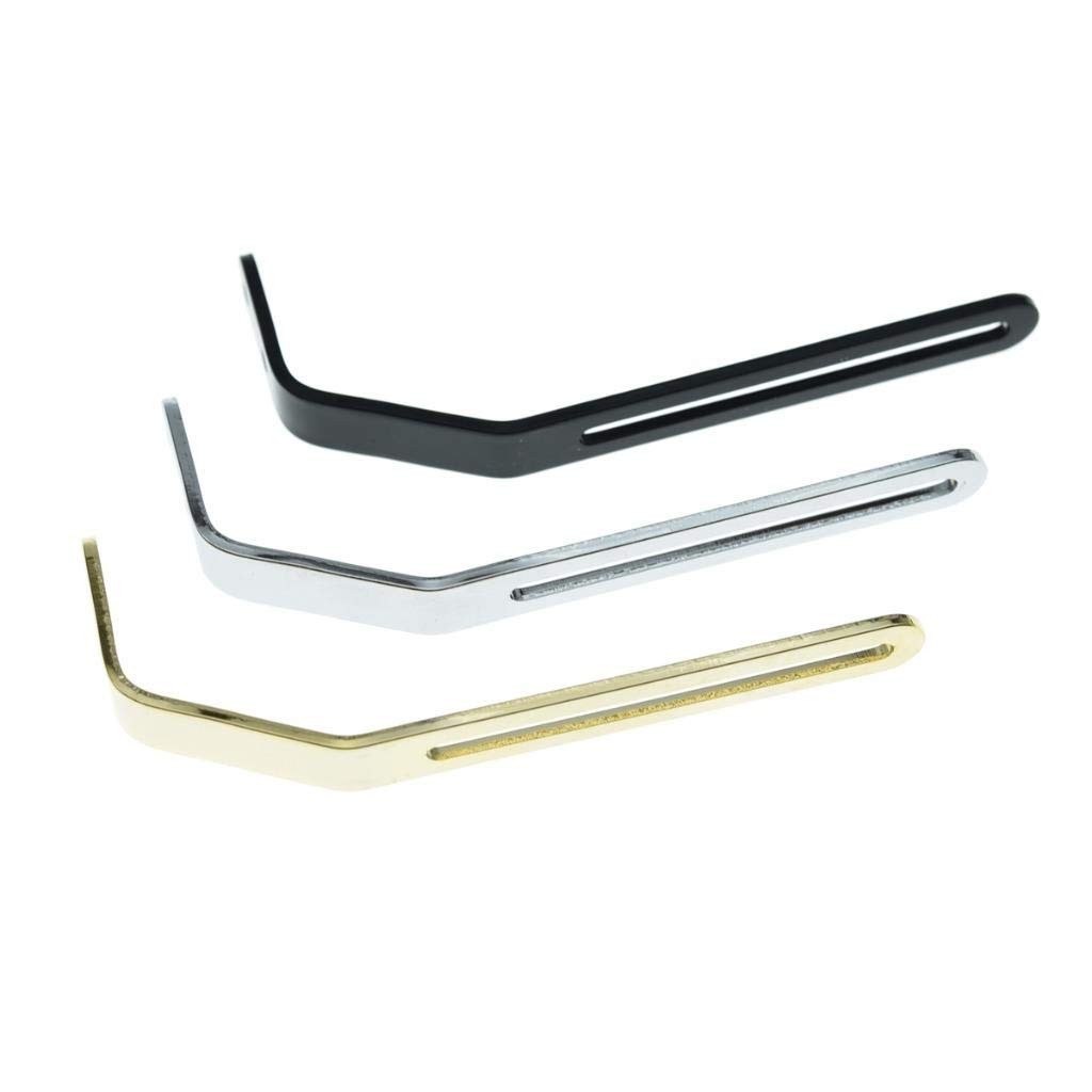 Dopro Black Guitar Pickguard Bracket with Screws - Scratchplate Mounting Kit for Thick Archtop Jazz Guitars - Perfect for Replacement & DIY Guitar Repair Projects