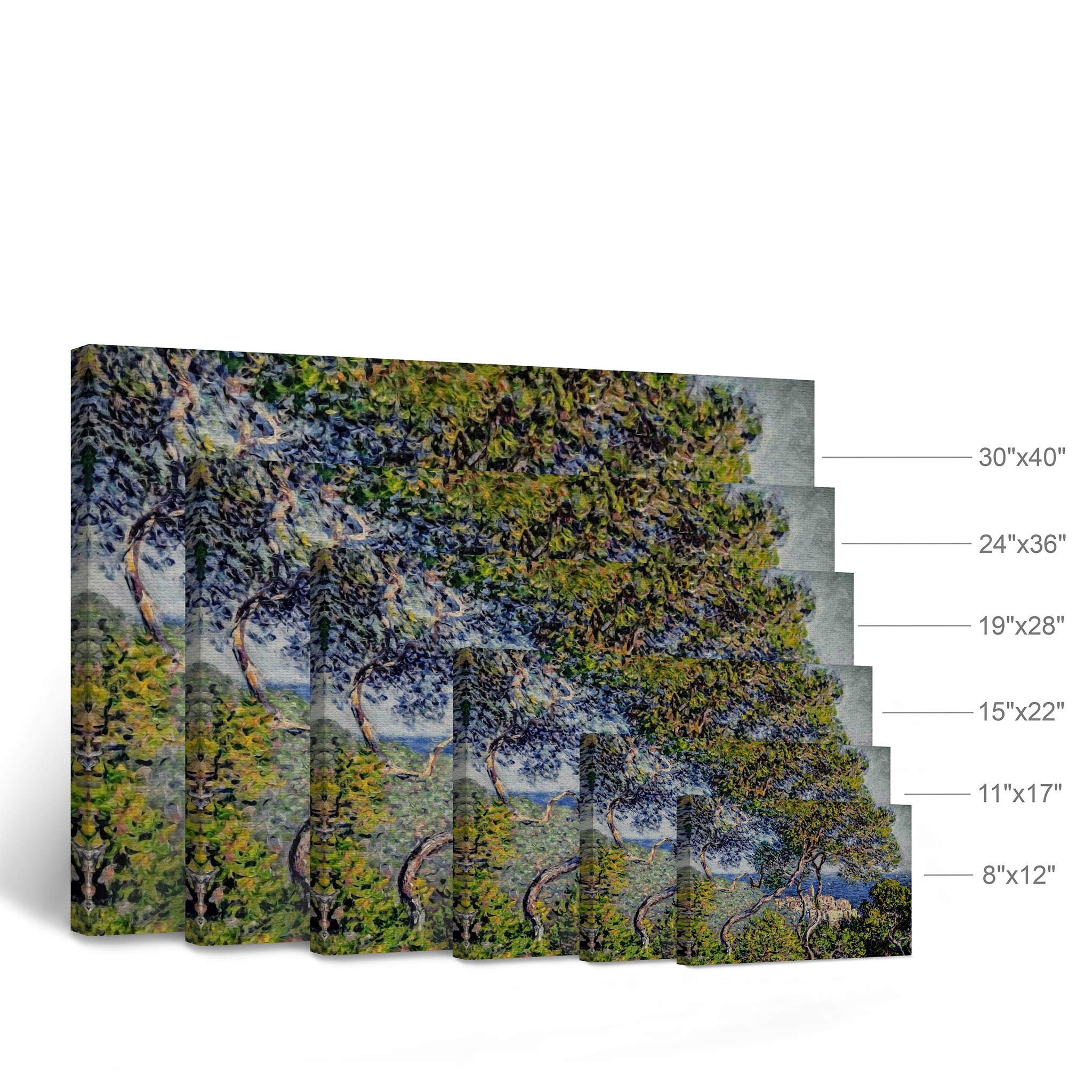 Claude Monet Bordighera Canvas Wall Art Print - Famous Oil Painting Reproduction, Modern Home Decor, Ready to Hang (24x36 Inches) | Perfect for Living Room, Bedroom & Office Decor | Made in USA