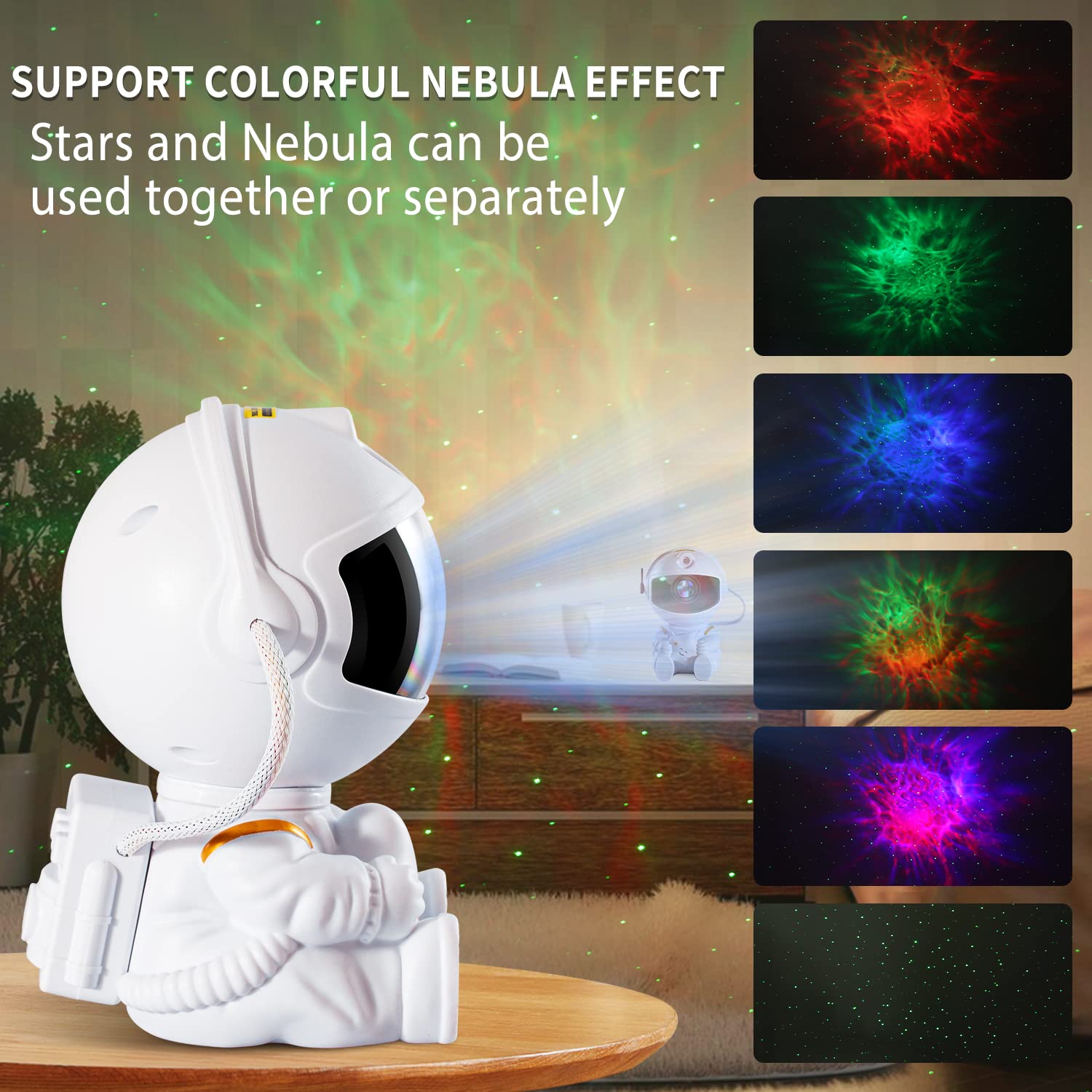 Galaxy Light Projector for Kids & Adults - Astronaut Night Light with Star Projection for Bedroom, Nursery & Playroom - Relaxing Space Themed Ceiling Decor for Sleep, Meditation & Parties
