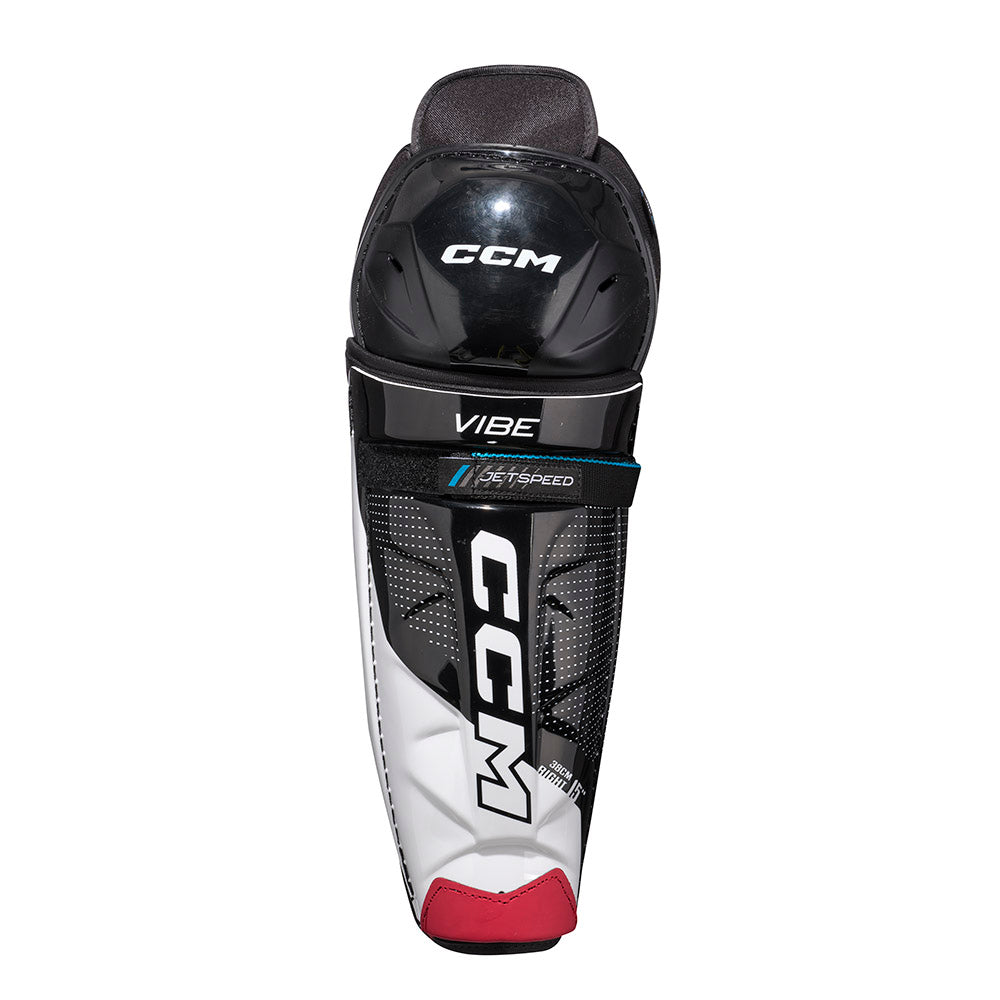 CCM Jetspeed Vibe 2023 Senior Ice Hockey Shin Guards - Protective Gear for Hockey Players - Perfect for Games & Practice