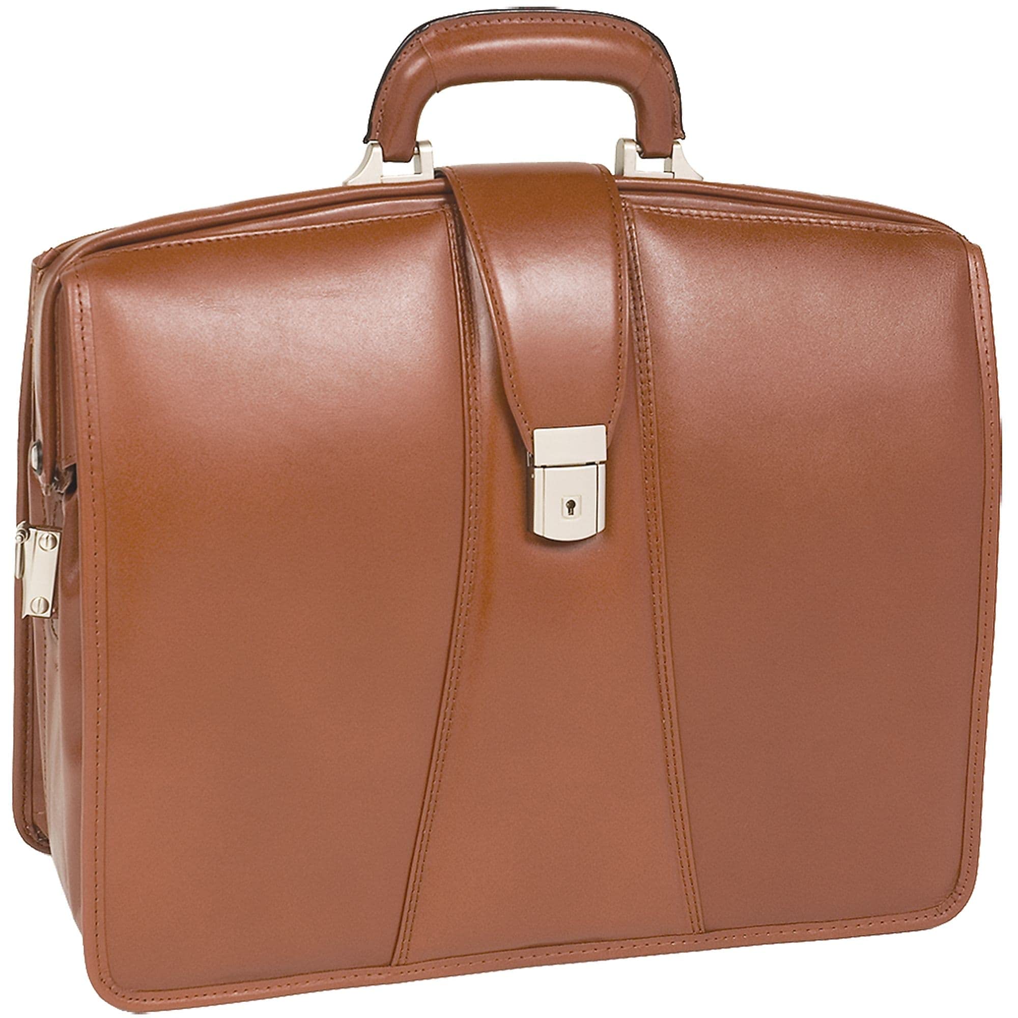 Harrison 15.6 Inch Genuine Leather Laptop Briefcase for Business Professionals - Stylish Work Bag for Office, Travel & Commuting