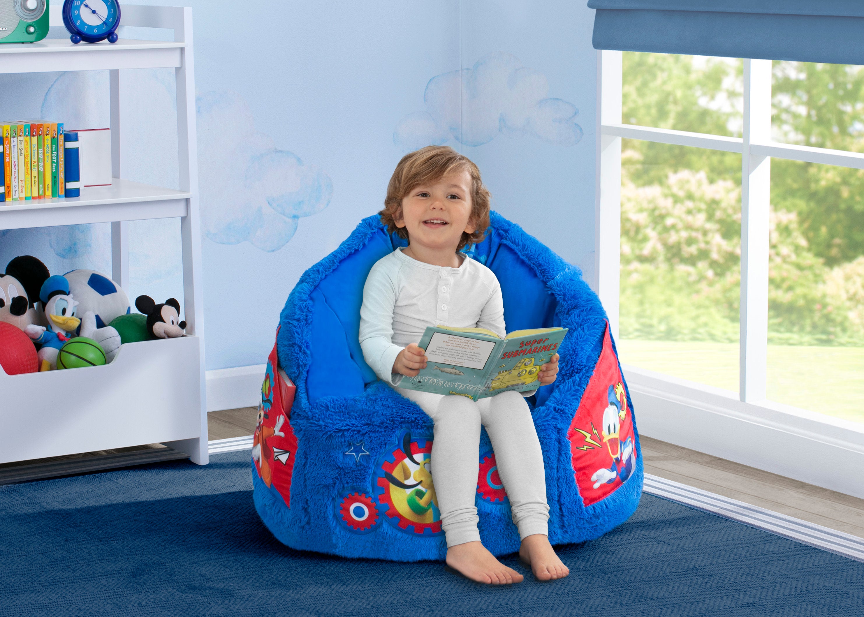 Mickey Mouse Cozee Fluffy Chair for Toddlers - Soft Plush Kids Armchair for Ages 2-6 Years - Perfect for Playrooms, Bedrooms & Reading Nooks