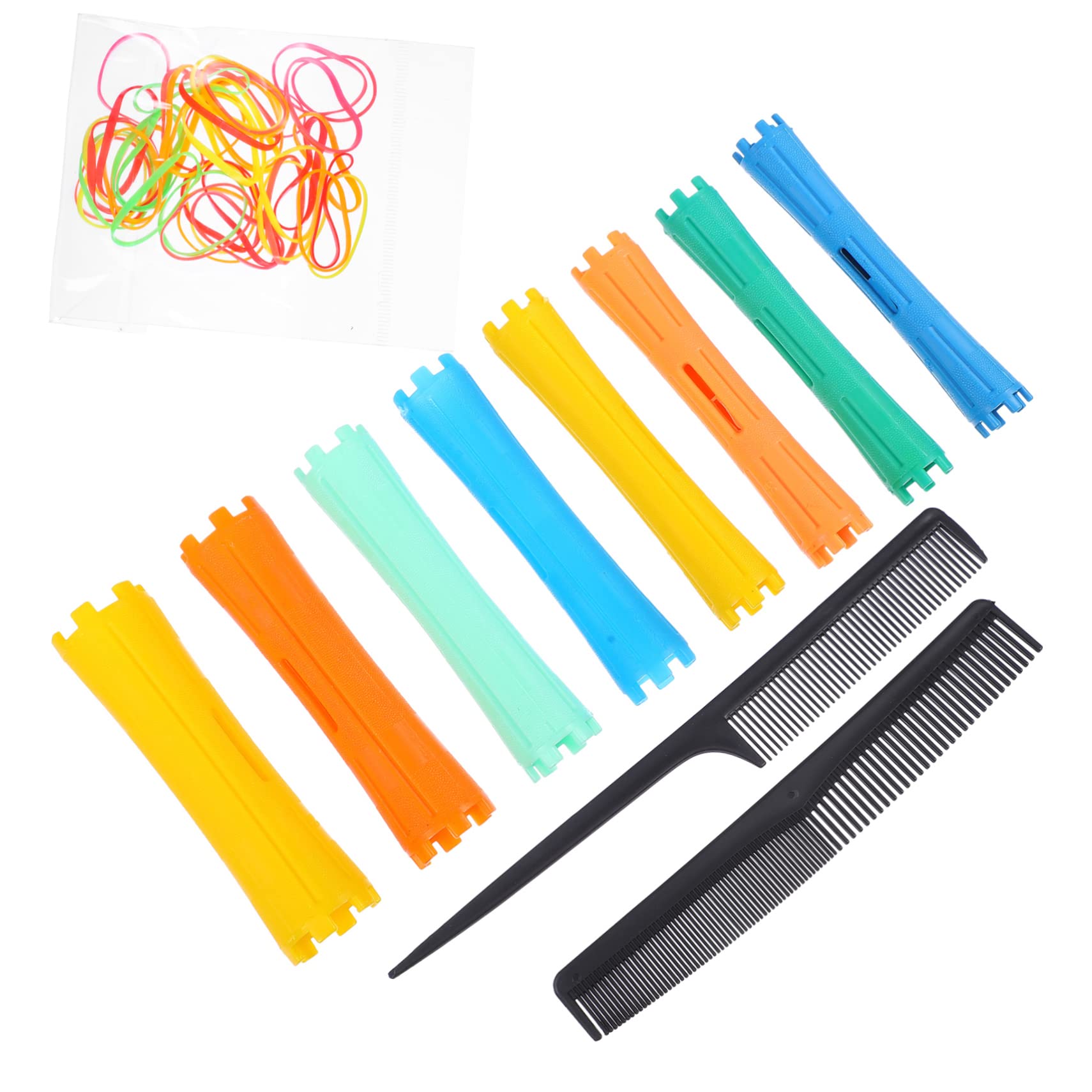 FOMIYES 12-Piece Spiral Hair Curlers Set - Plastic Hair Rollers for Short to Medium Hair, Volumizing Hair Waver & Curling Tool for Salon-Quality Hairstyles - Perfect for Home Styling, Parties & Professional Barber Use