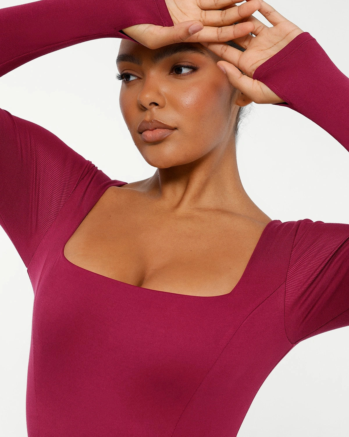 Square Neckline Slimming Jumpsuit for Women - Tummy Control Bodysuit with Built-in Shapewear - Perfect for Parties, Date Nights & Special Occasions