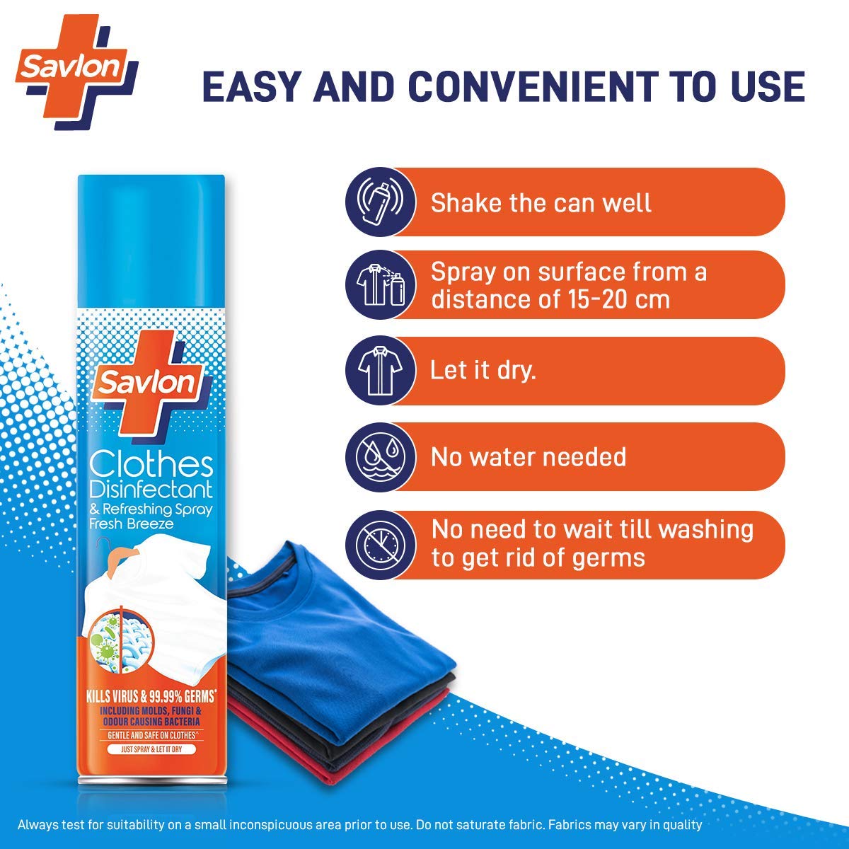 Savlon Herbal Sensitive pH Balanced Liquid Handwash Refill Pouch 1500ml + Clothes Disinfectant & Refreshing Spray 230ml - Gentle Skin Care & Fabric Freshener for Home, Travel, and Daily Hygiene