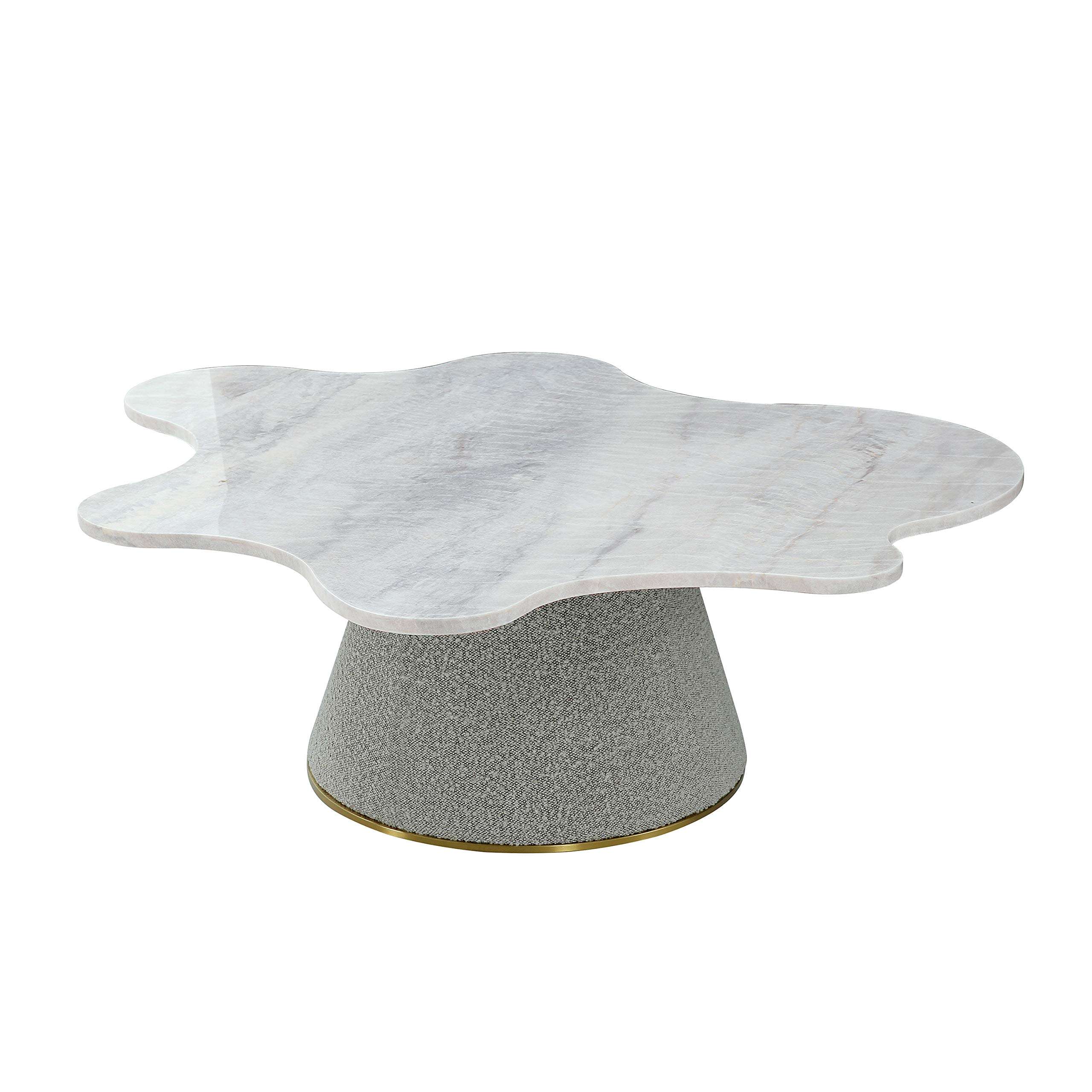 Pasargad Home Simona Real Marble Top Coffee Table - 47.2