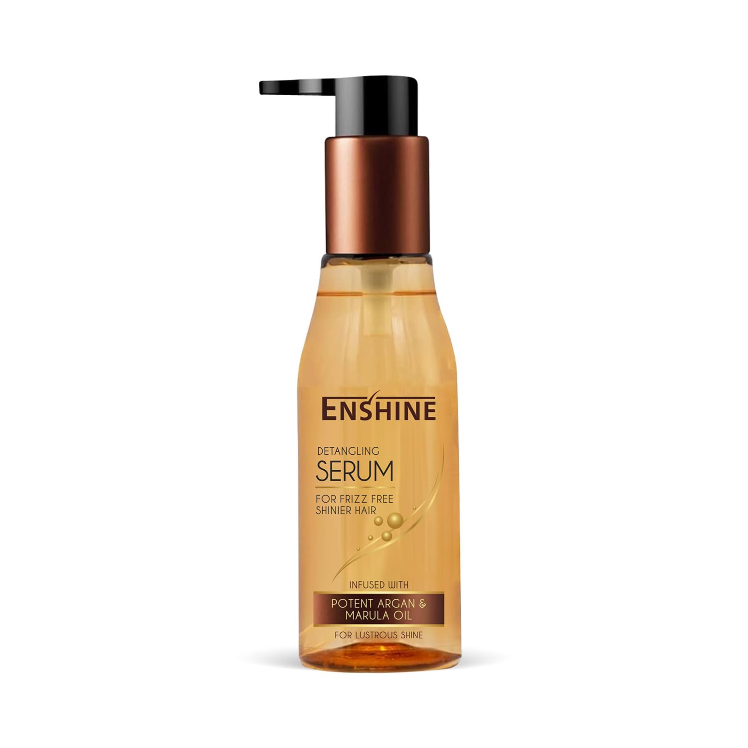 Enshine Detangling Hair Serum with Argan Oil & Marula Oil - Smoothing, Frizz Control & Heat Protectant for Shiny, Lustrous Hair - Perfect for Daily Styling, Blowouts & Heat Tool Protection