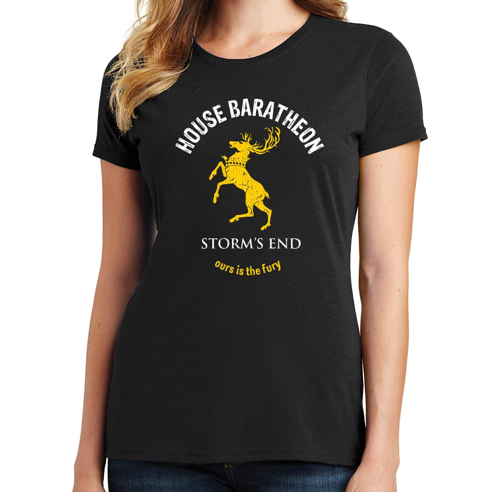 Bluejack Clothing House Baratheon T-Shirt | Game of Thrones Inspired Tee | Men's & Women's Casual Wear for Fans, Cosplay & Everyday Outfits