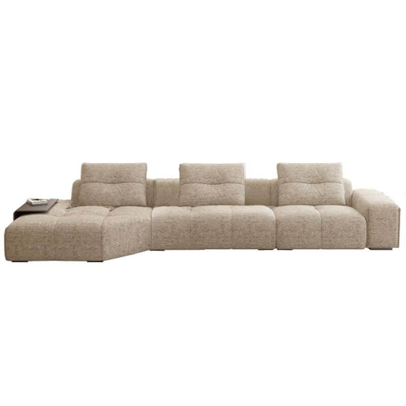 L-Shaped Sectional Sofa with Chaise Lounge for 2 People - Sturdy Hidden Support Frame - Perfect for Small Living Rooms, Apartments & Home Theater Seating