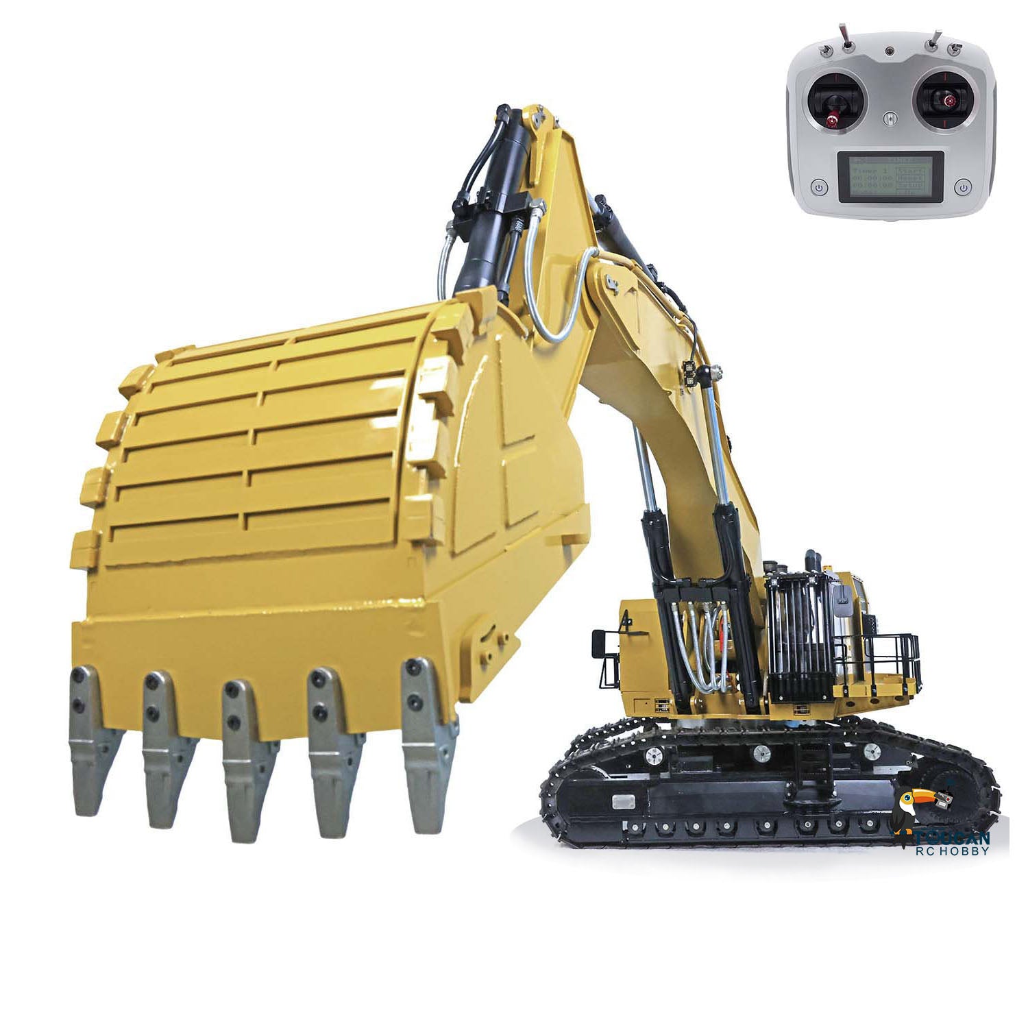 1/14 Scale 63KG 6015B Metal Hydraulic RC Excavator with LCD Display - 360° Rotation, Pre-Assembled Body - Perfect for Construction Simulation & Heavy Duty Play
