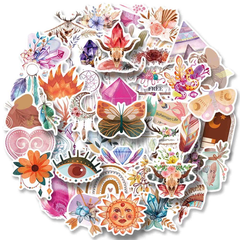 Waterproof Vinyl Stickers for Water Bottles, Laptops & Phones - Cute Aesthetic Sticker Pack for Girls, Teens & Adults - Perfect for Journaling, Scrapbooking & Plant Decor (733S)
