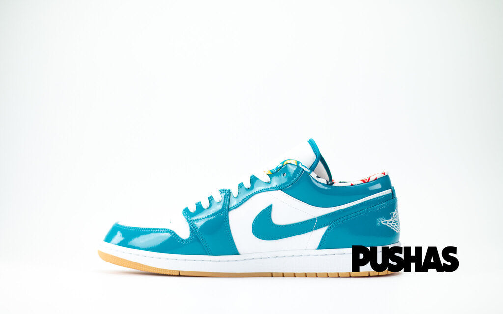 Air Jordan 1 Low SE 'Barcelona Cyber Teal' Sneakers (2022) - Men's Basketball Shoes for Casual Wear & Street Fashion