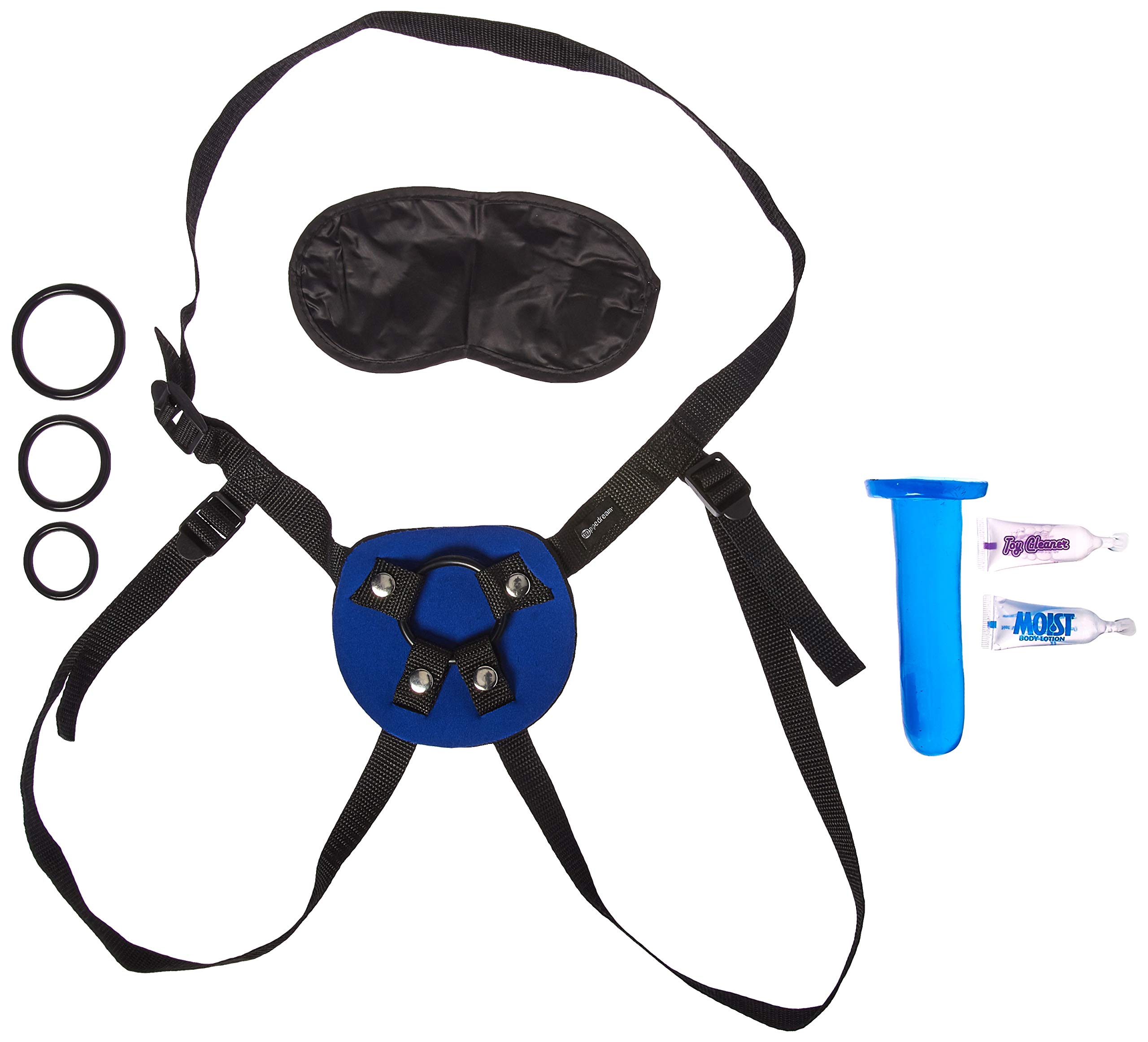Fetish Fantasy First Timer's Strap-On Harness Dildo Set in Blue - Perfect for Couples, Beginners & LGBTQ+ Exploration