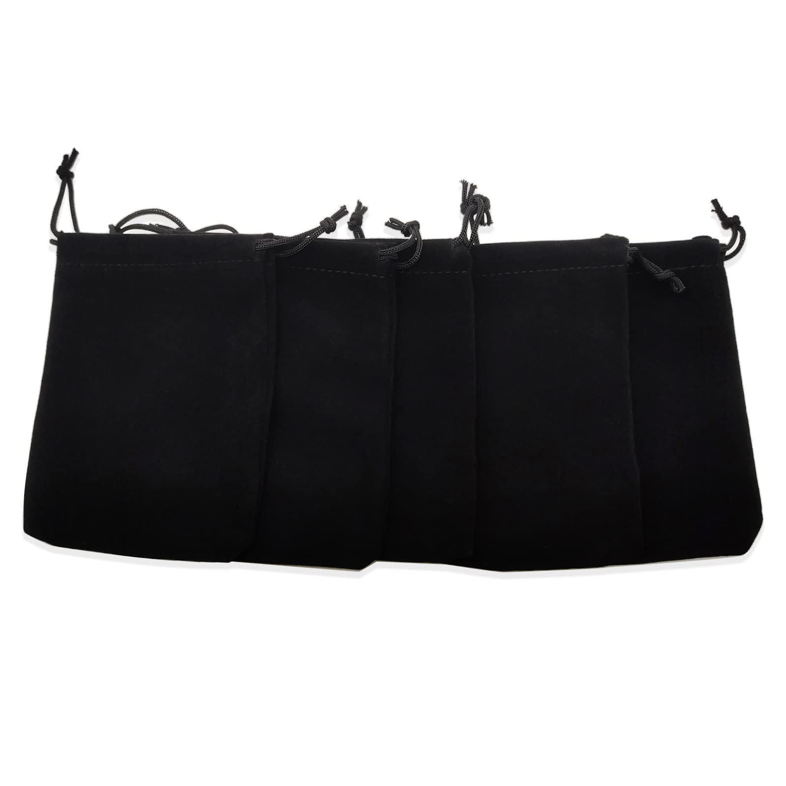 Premium Black Velvet Drawstring Jewelry Pouch - Small Velvet Gift Bags for Earrings, Bracelets & Necklaces - Perfect for Wedding Favors, Baby Showers, Party Gifts & Candy Storage