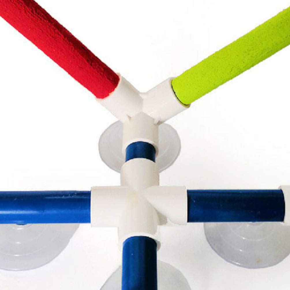 Balacoo Small Bird Bath Toy - Frosted Parrot Stand Perch for Climbing, Training & Paw Grinding - Perfect for Parrots, Parakeets & Cockatiels - Ideal for Cage Play, Bath Time & Bird Training Activities