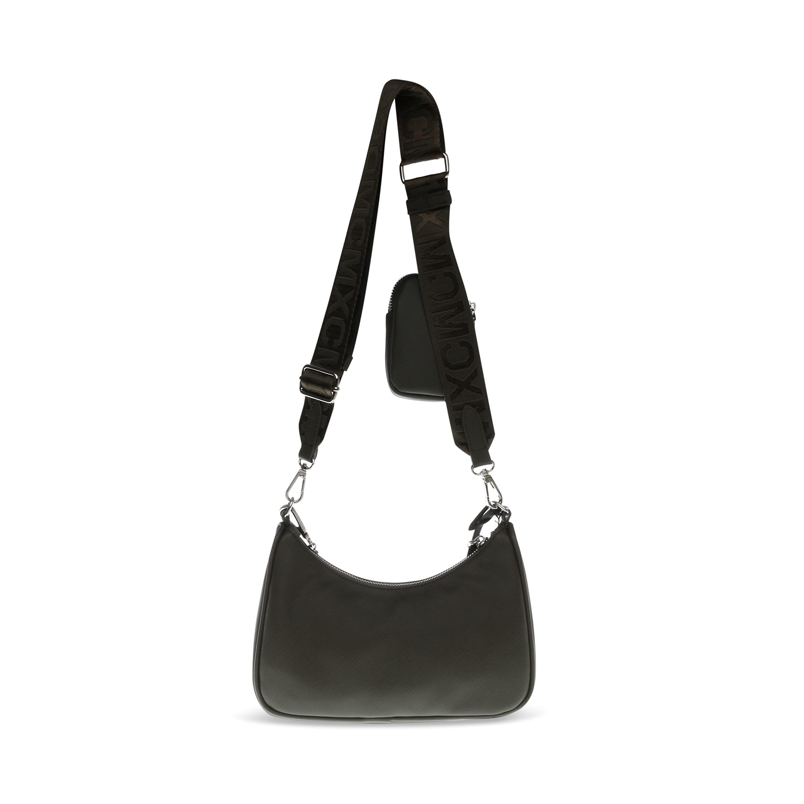 Steve Madden Women's Faux Leather Crossbody Bag with Multiple Pockets - Stylish Purse for Everyday Use, Travel & Shopping