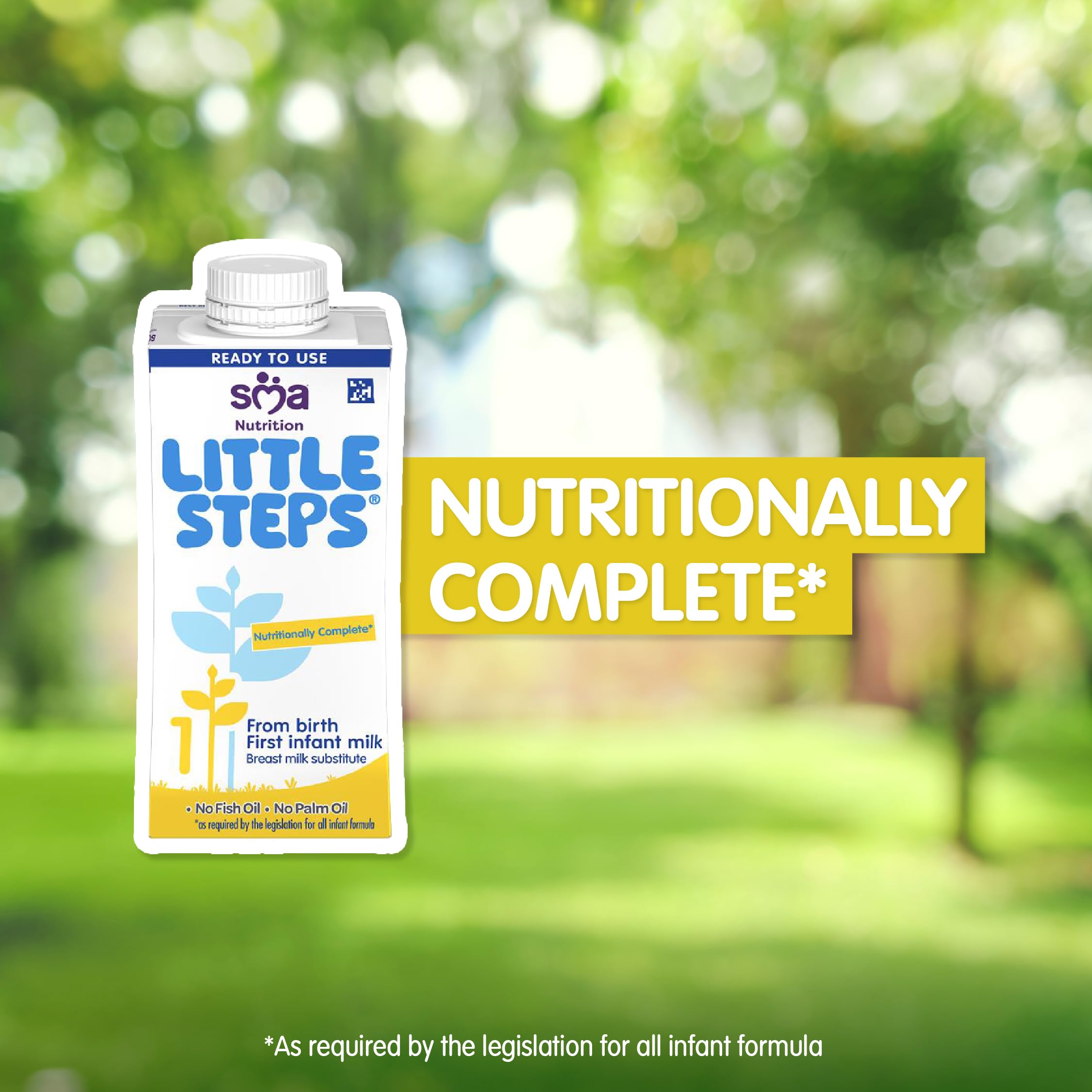 SMA Little Steps First Infant Baby Milk - Ready-to-Use Formula from Birth, 200ml (Pack of 12) | Perfect for On-the-Go Feeding, Travel & Emergency Preparedness