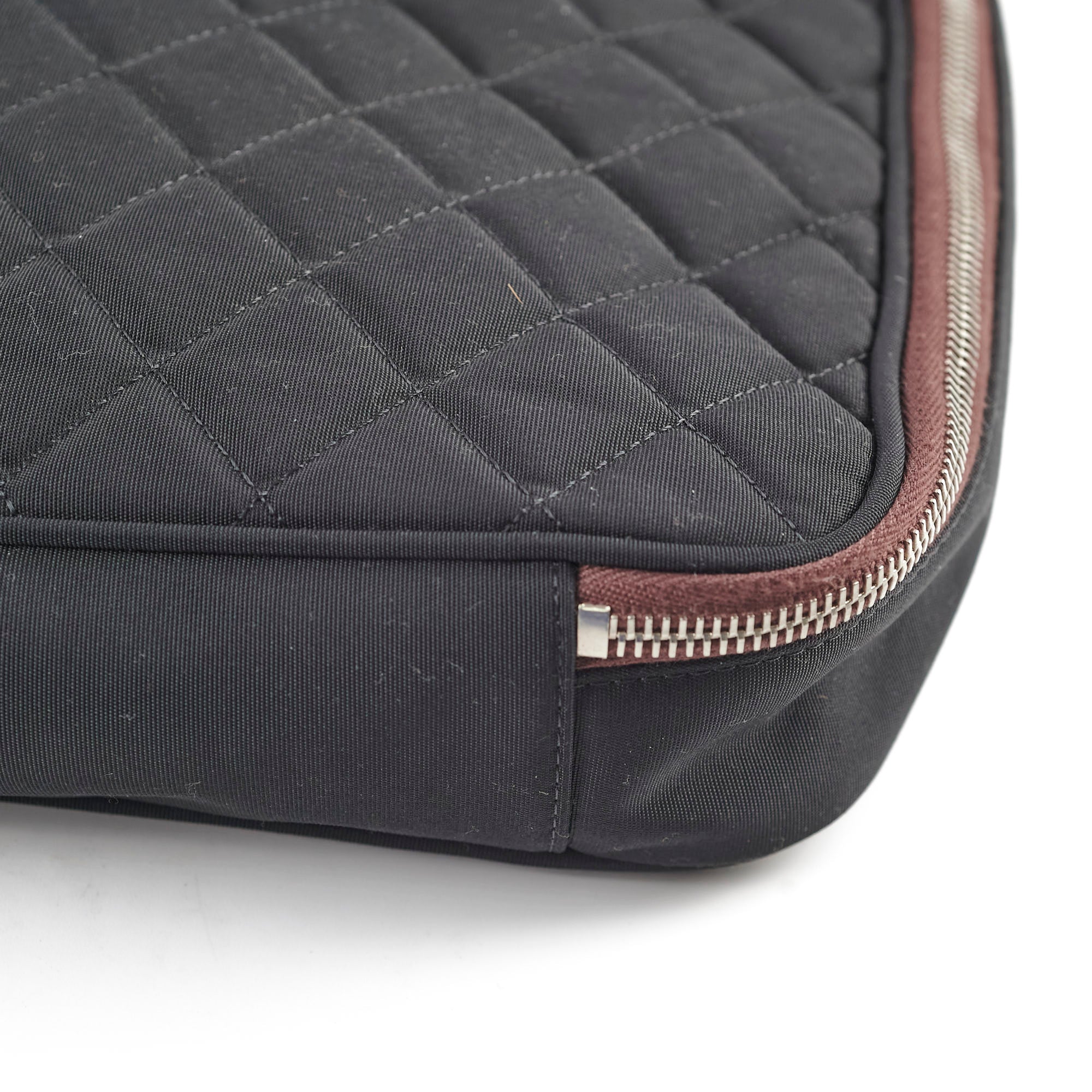 Chanel Quilted Black Laptop Sleeve with Zipper - Stylish Protective Case for MacBook, iPad, Work & Travel