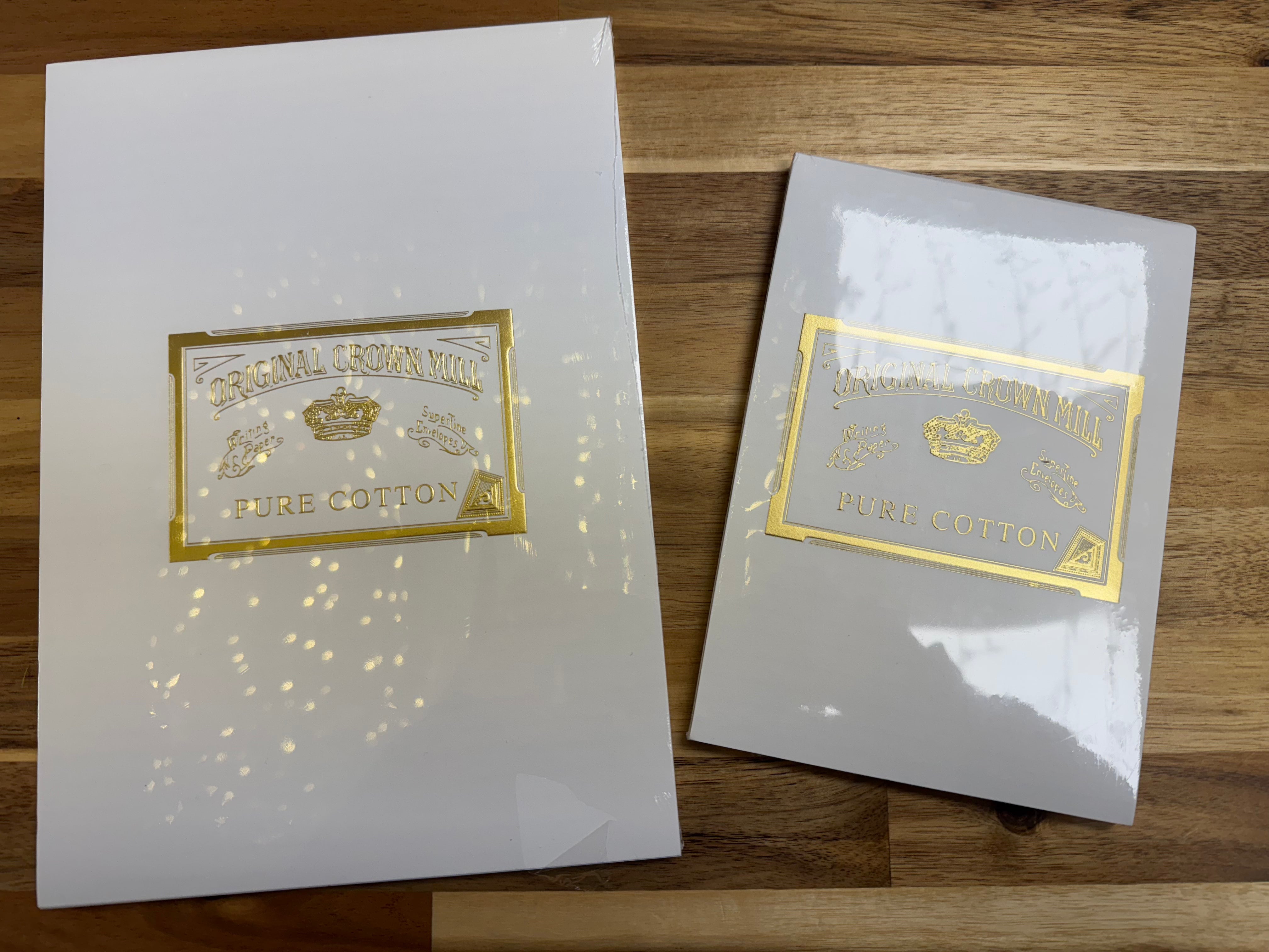 Original Crown Mill 100% Pure Cotton Paper - Premium Stationery for Letter Writing, Calligraphy & Crafting - Perfect for Wedding Invitations, Greeting Cards & Art Projects