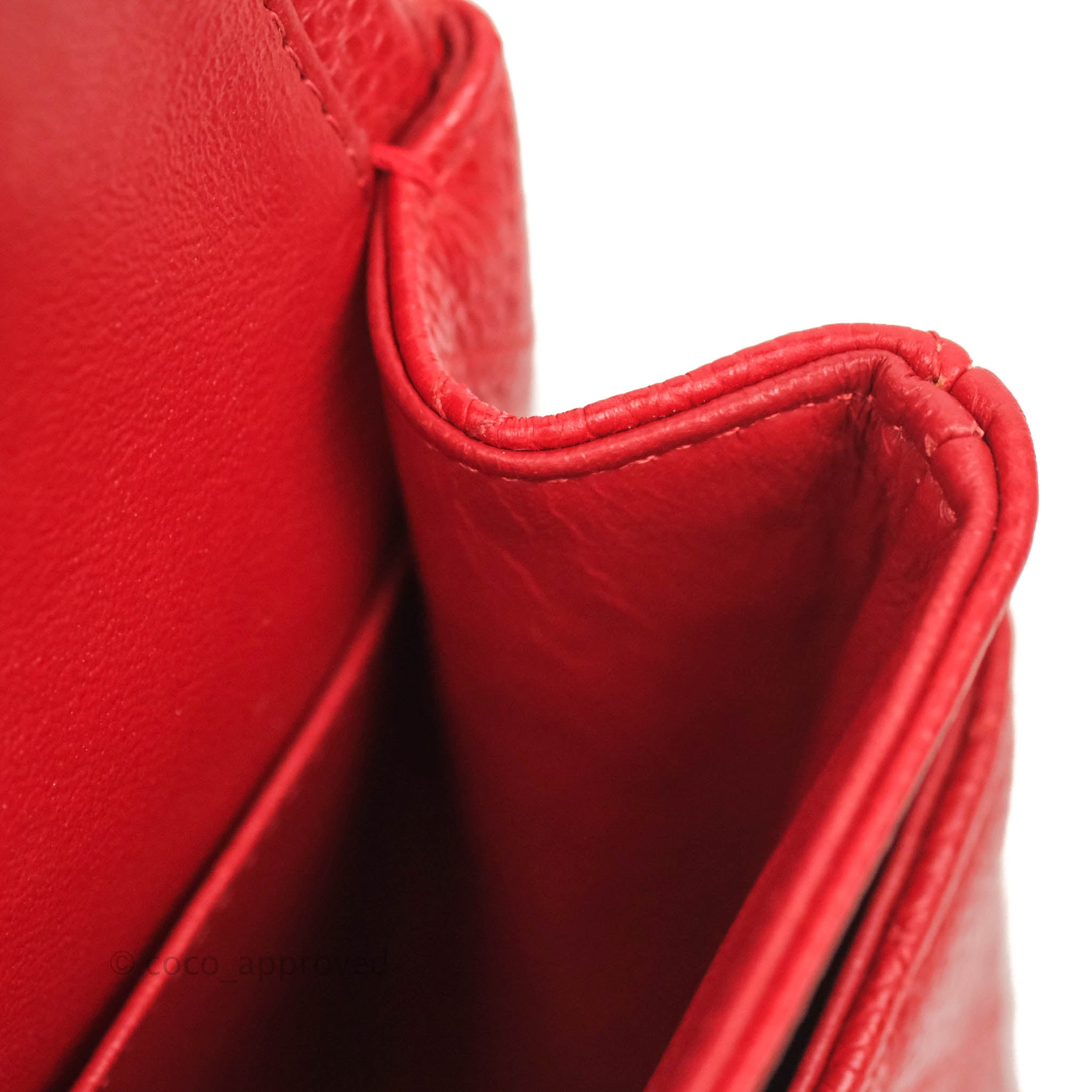 Chanel Classic Medium Double Flap Bag in Red Caviar Leather with Silver Hardware - Perfect for Work, Evening Events & Luxury Gift Giving
