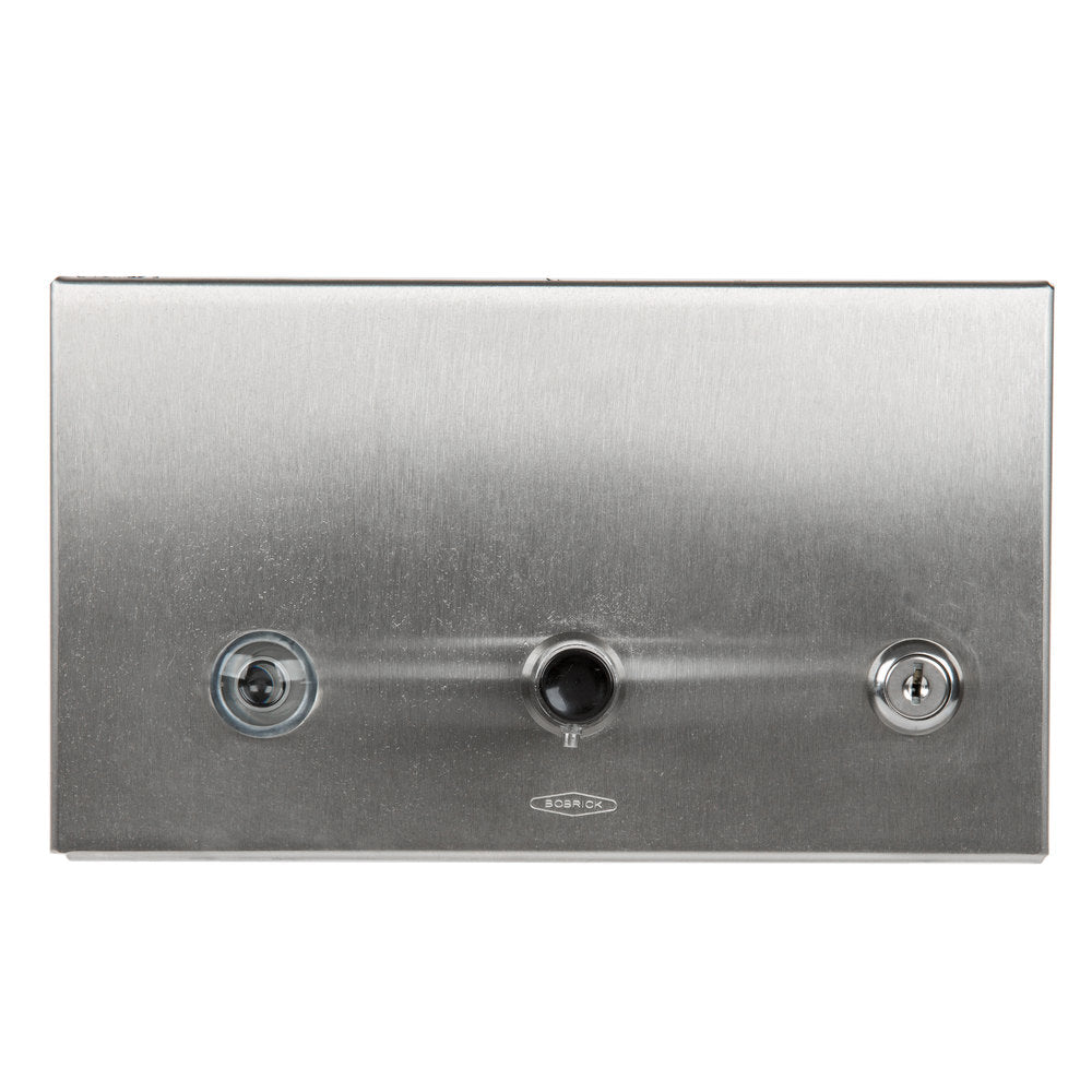 Bobrick B306 TrimLine Series 45 oz. Recessed Liquid Soap Dispenser with Satin Finish - Ideal for Commercial Restrooms, Hospitals, and Public Washrooms